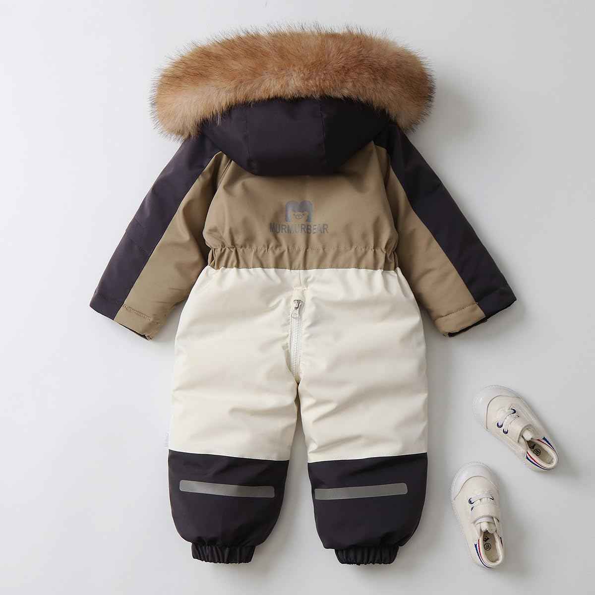 linboo Snowsuit Baby Romper Children Boys Jumpsuit Ski Suit Jumpsuit with Hood Girls One Piece Down Jacket Lined Winter Snow Overall