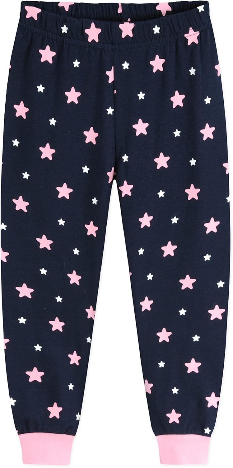 EULLA Kinder Mädchen Schlafanzüge Langarm Baumwolle Winter Pyjama Set Einhorn Prinzessin Dino Hase Eule Zweiteilig Nachtwäsche 1-10 Jahre 92 98 104 110 116 122 128 134 140