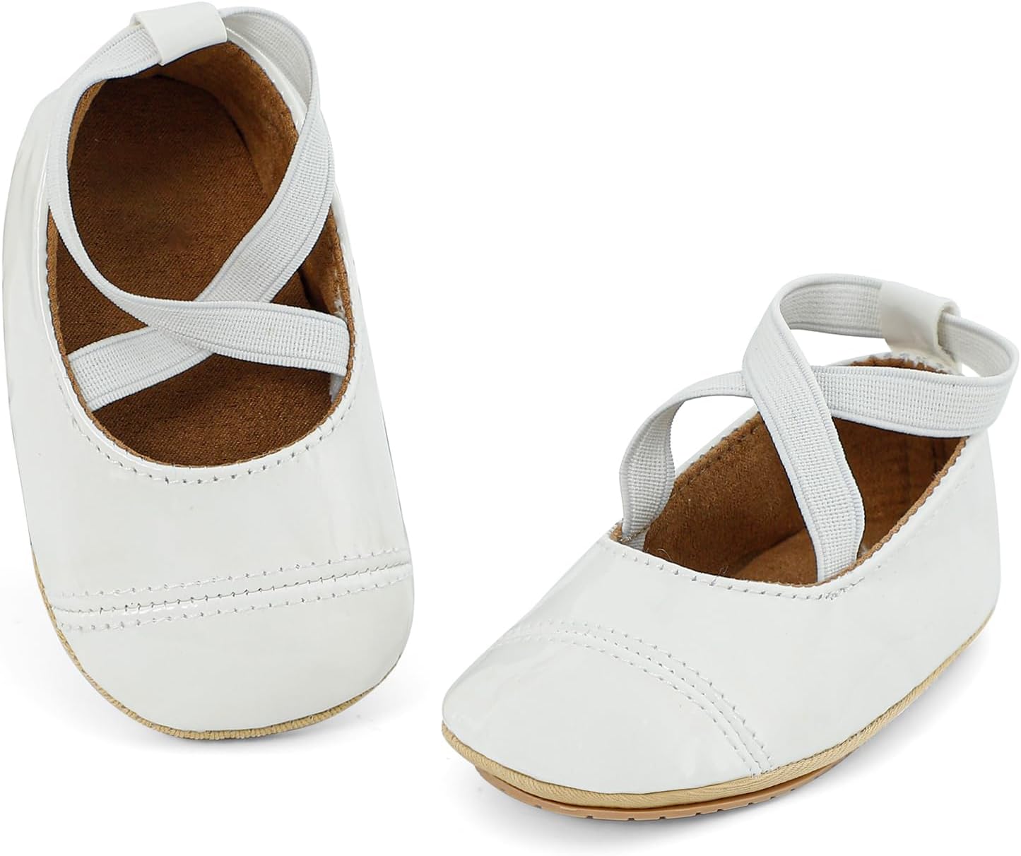 Cheerful Mario Baby Mädchen Schuhe Baby Ballerina Schuhe Lauflernschuhe Taufe Schuhe mit Bowknot PU Leder Babyschuhe