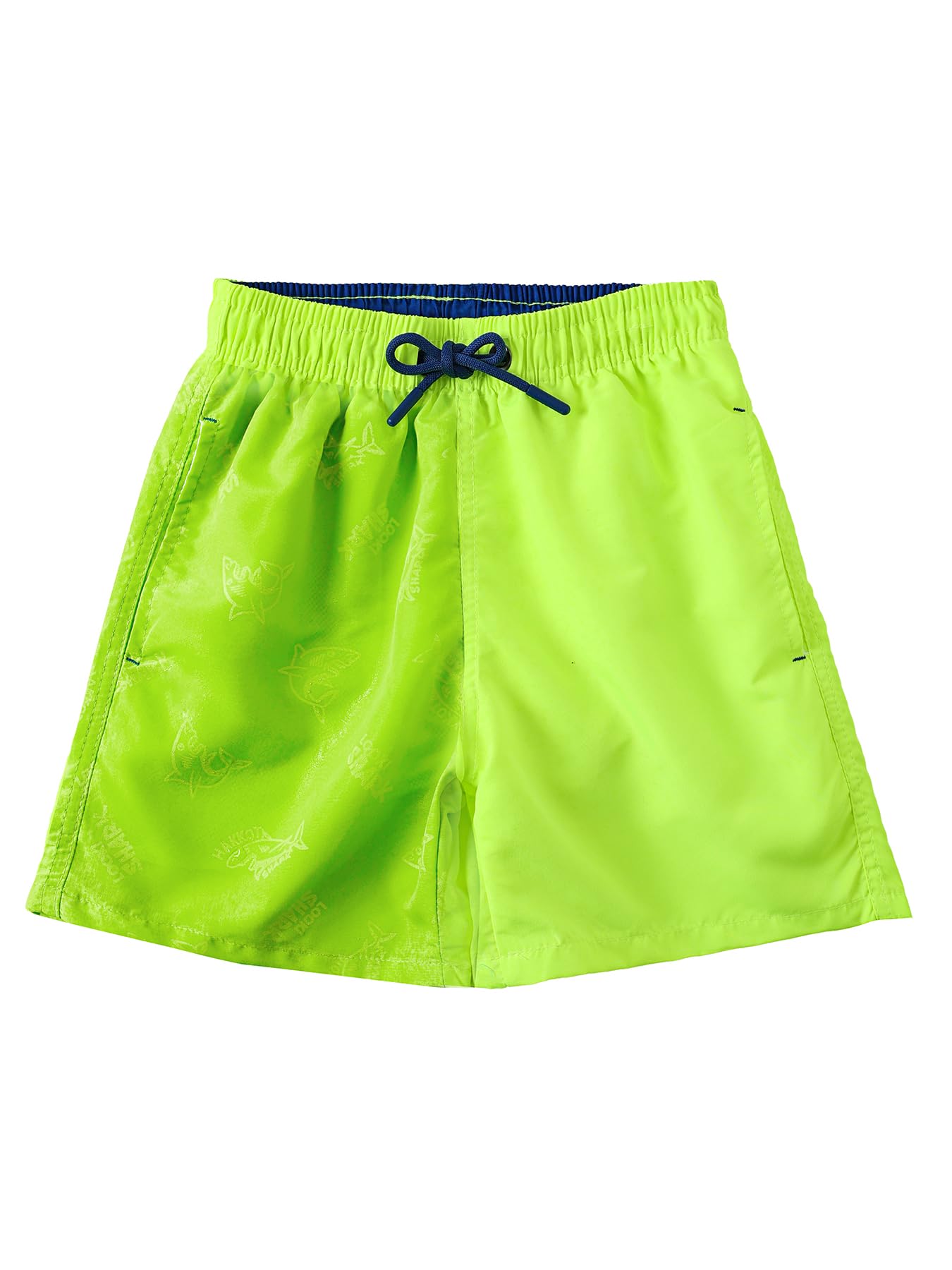 SERENYOU Boys' Board Shorts Children's Pattern Changing Swimming Shorts with Mesh Lining