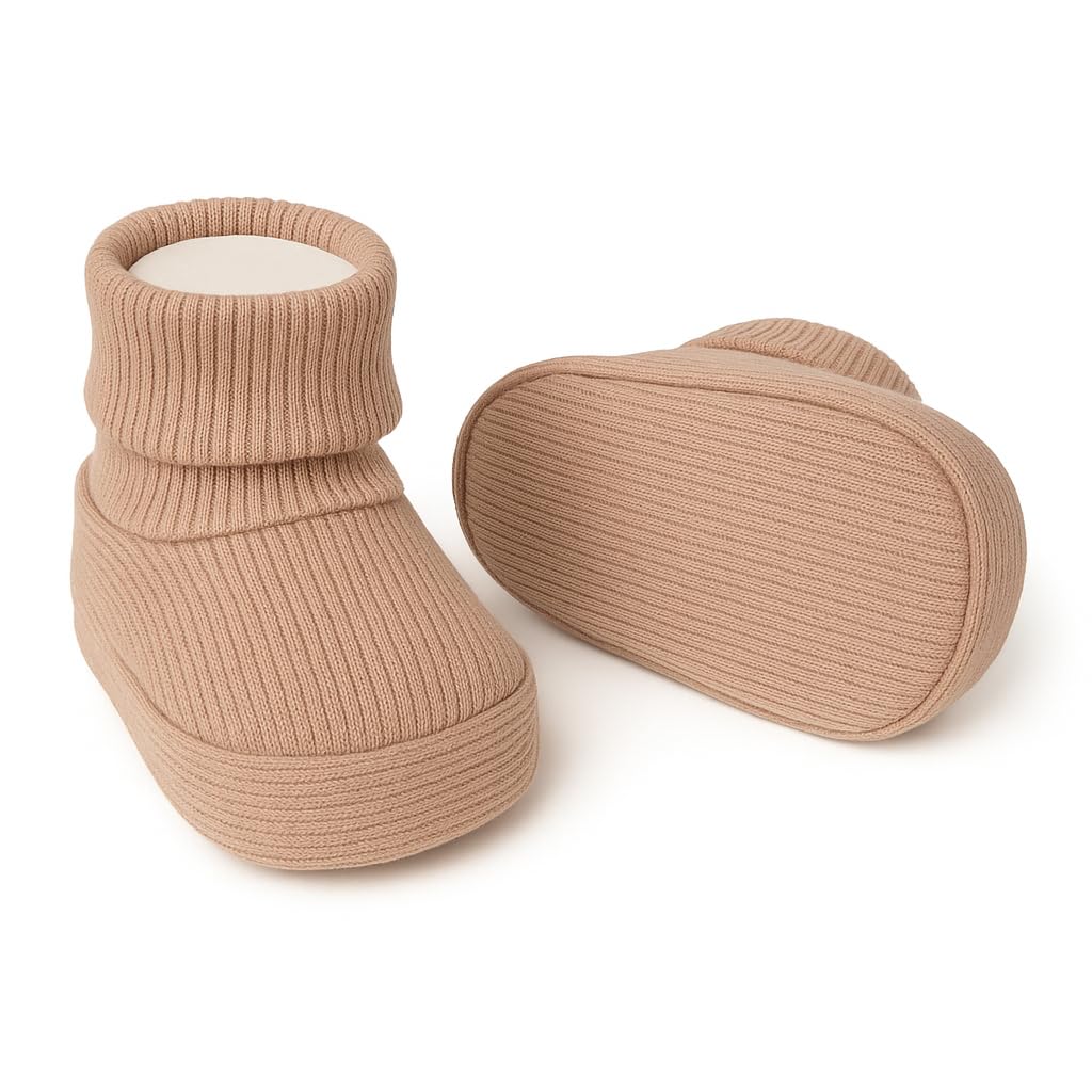 Generisch Baby Krabbel- Hausschuhe - Schuhe Neugeborene - Baumwolle - Diverse Farben - Mädchen - Jungs