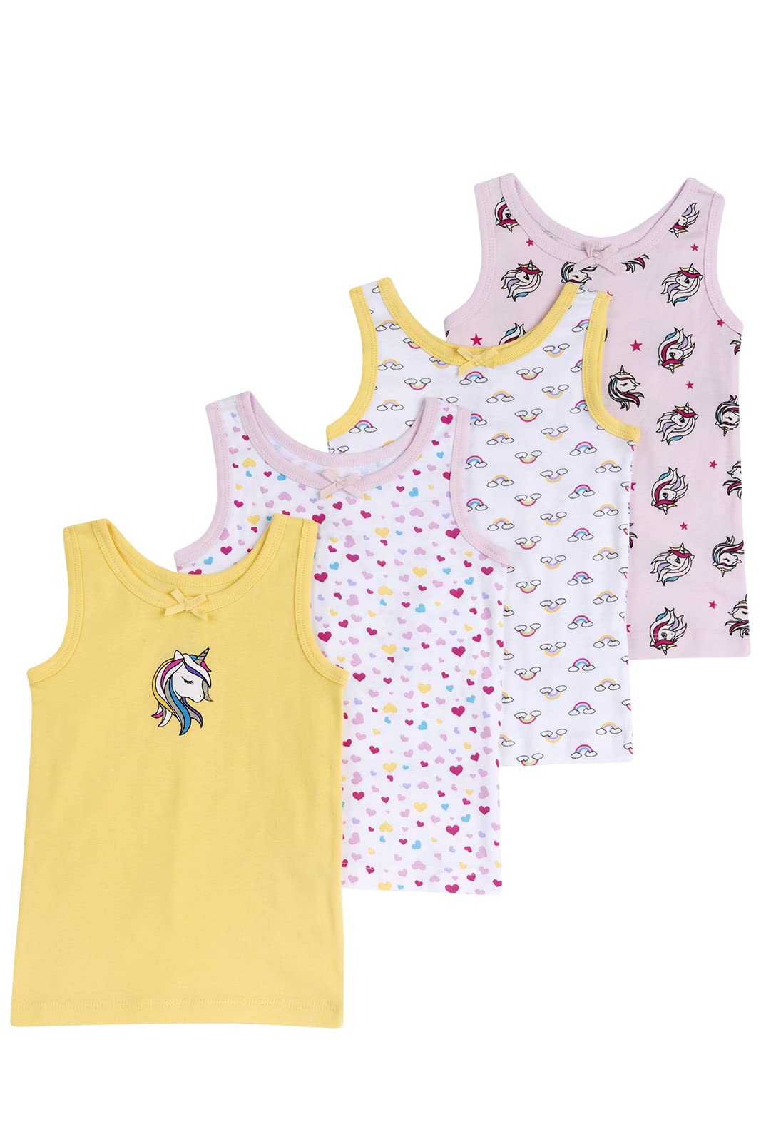 Chicco Girls' Cotton Undershirt Set Underwear (4-pack)