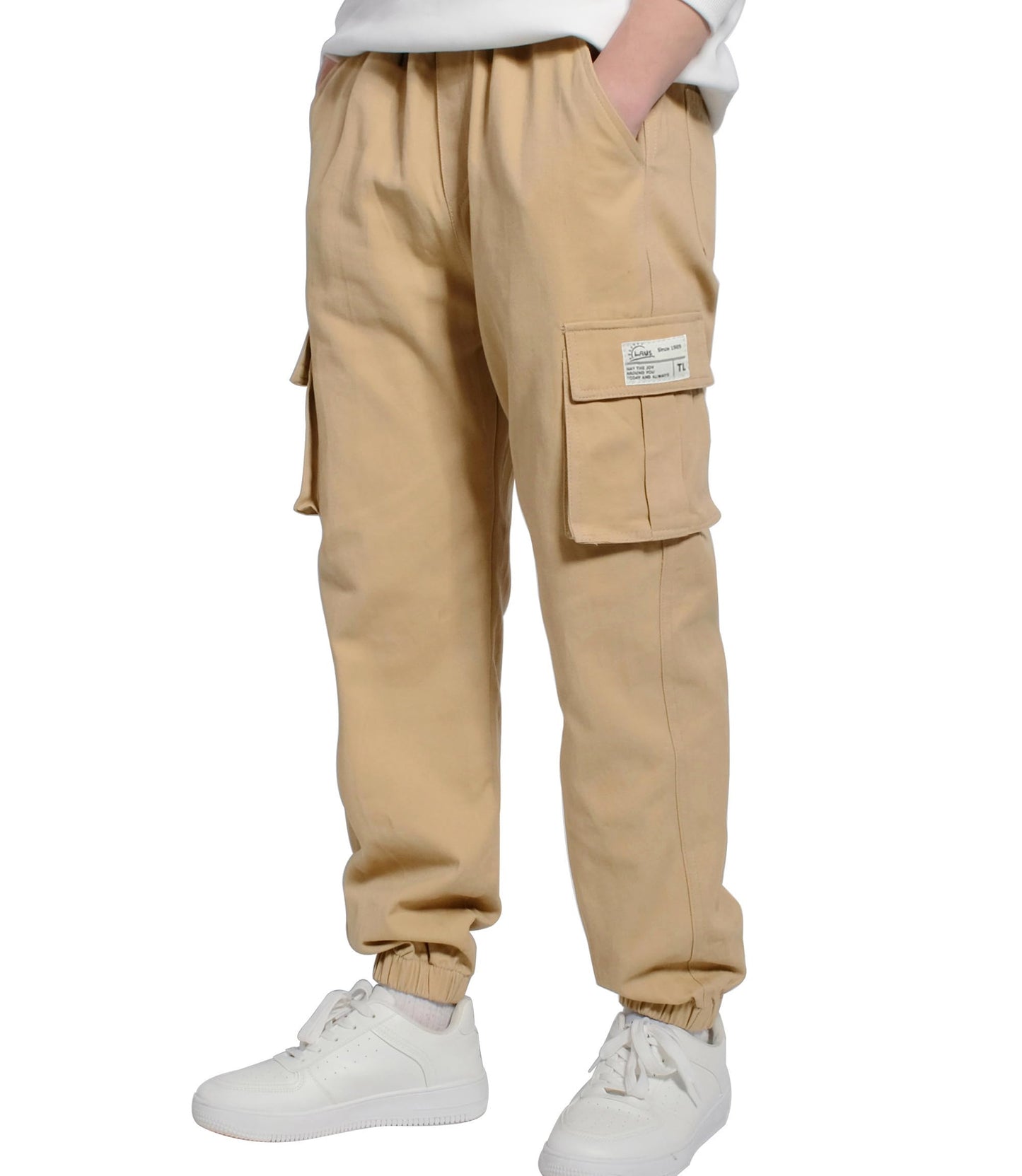 LAUSONS Hosen für Jungen Cargohose Kinder Hose Cargo Jogginghose Freizeithose mit Gummizug