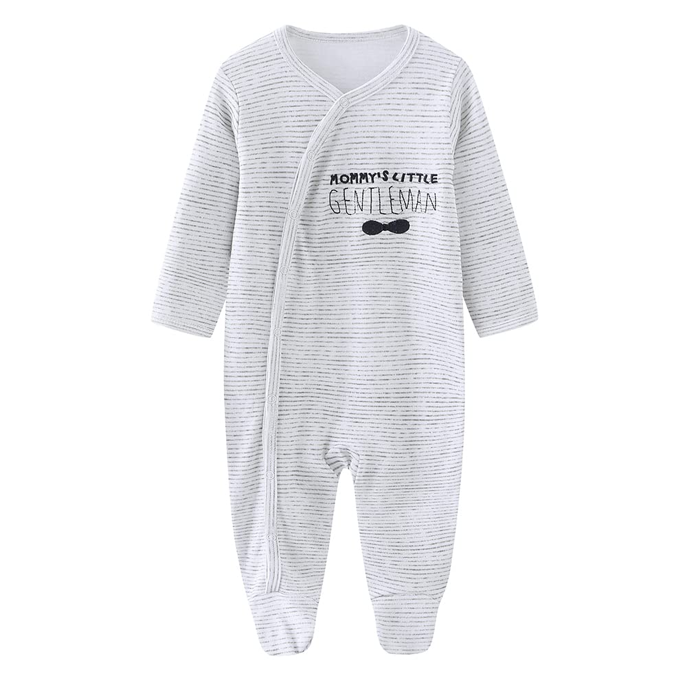 Chamie Baby Rompers Long Sleeve Cotton Rompers 0-3m/3-6m/6-9m/9-12m