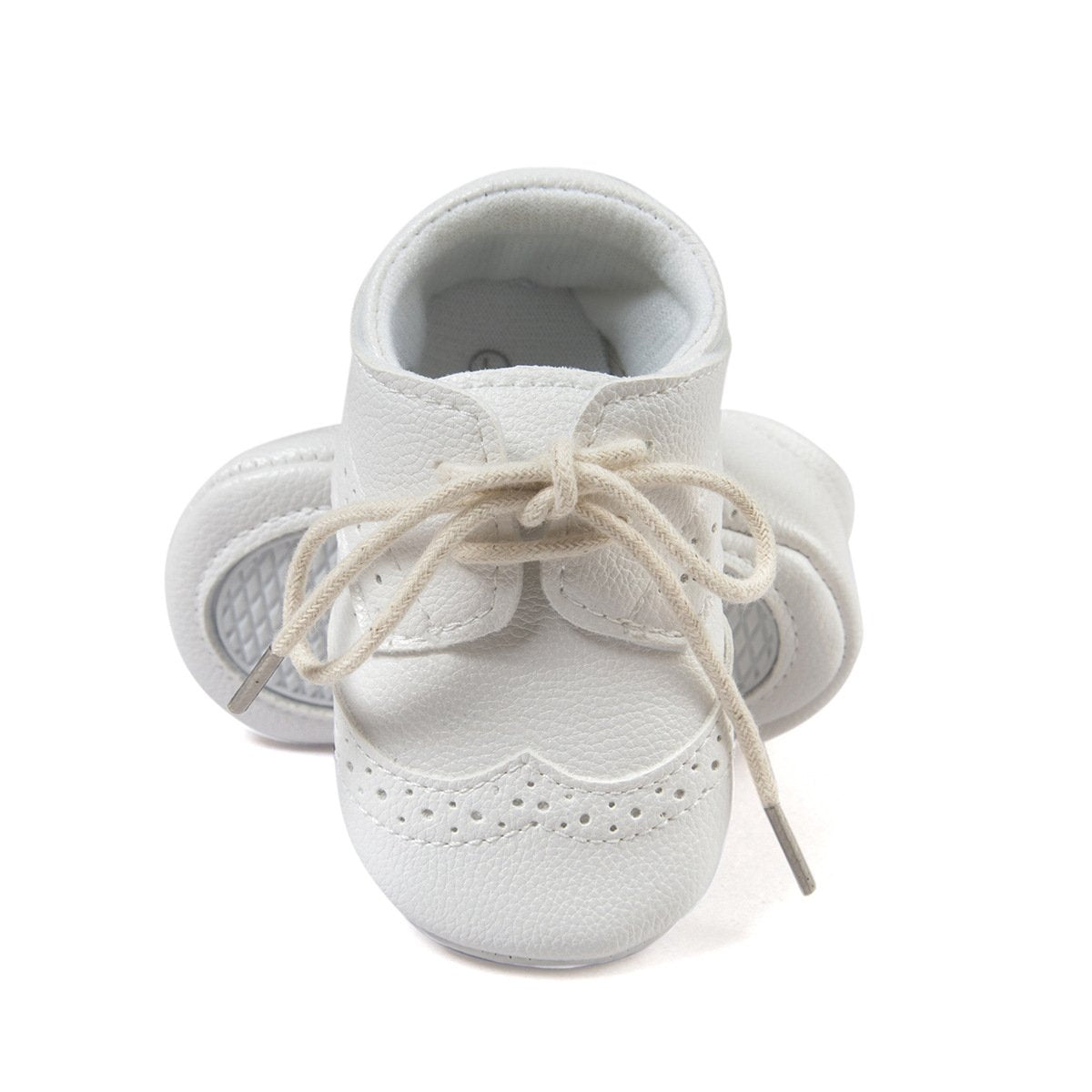 ESTAMICO Babyschuhe für Jungen – PU Schnürsenkel Lauflernschuhe Kleinkind Sneaker Grau 6-12 Monate