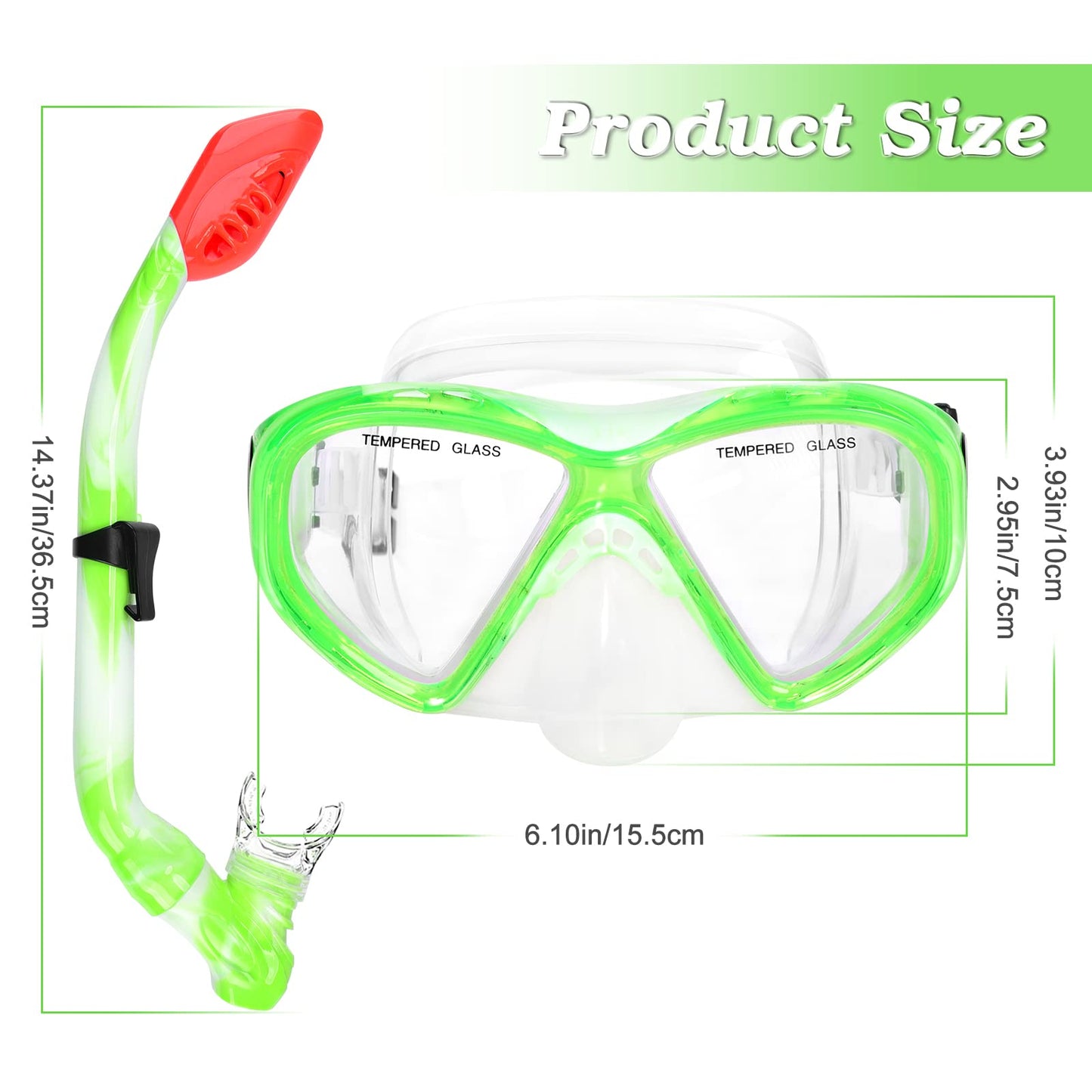 Schnorchelset Kinder - Taucherbrille Kinder mit Schnorchel Anti Leck Anti Fog HD Tauchmasken Dry Schnorchel für 4-13 Jahren Jungen Mädchen