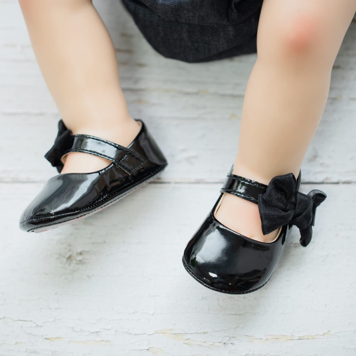 Sonsage Infant Baby Mädchen Bowknot Mary Jane Kleinkind weich Anti-Rutsch-Sohle Prinzessin Hochzeit Kleid erste Walking Flats Prewalker Neugeborenen Ballett Schuhe