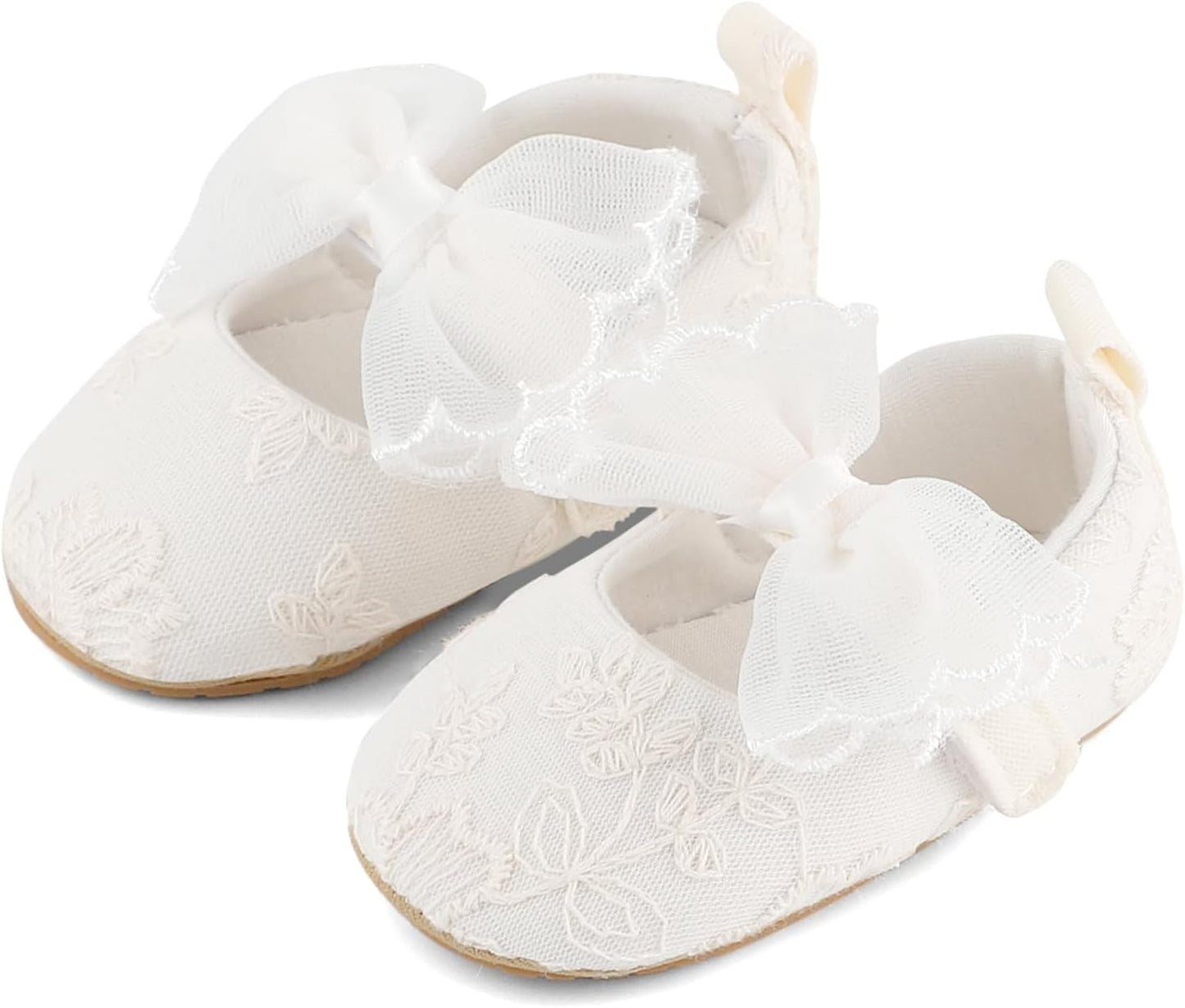 Cheerful Mario Baby Mädchen Schuhe Baby Ballerina Schuhe Lauflernschuhe Taufe Schuhe mit Bowknot PU Leder Babyschuhe