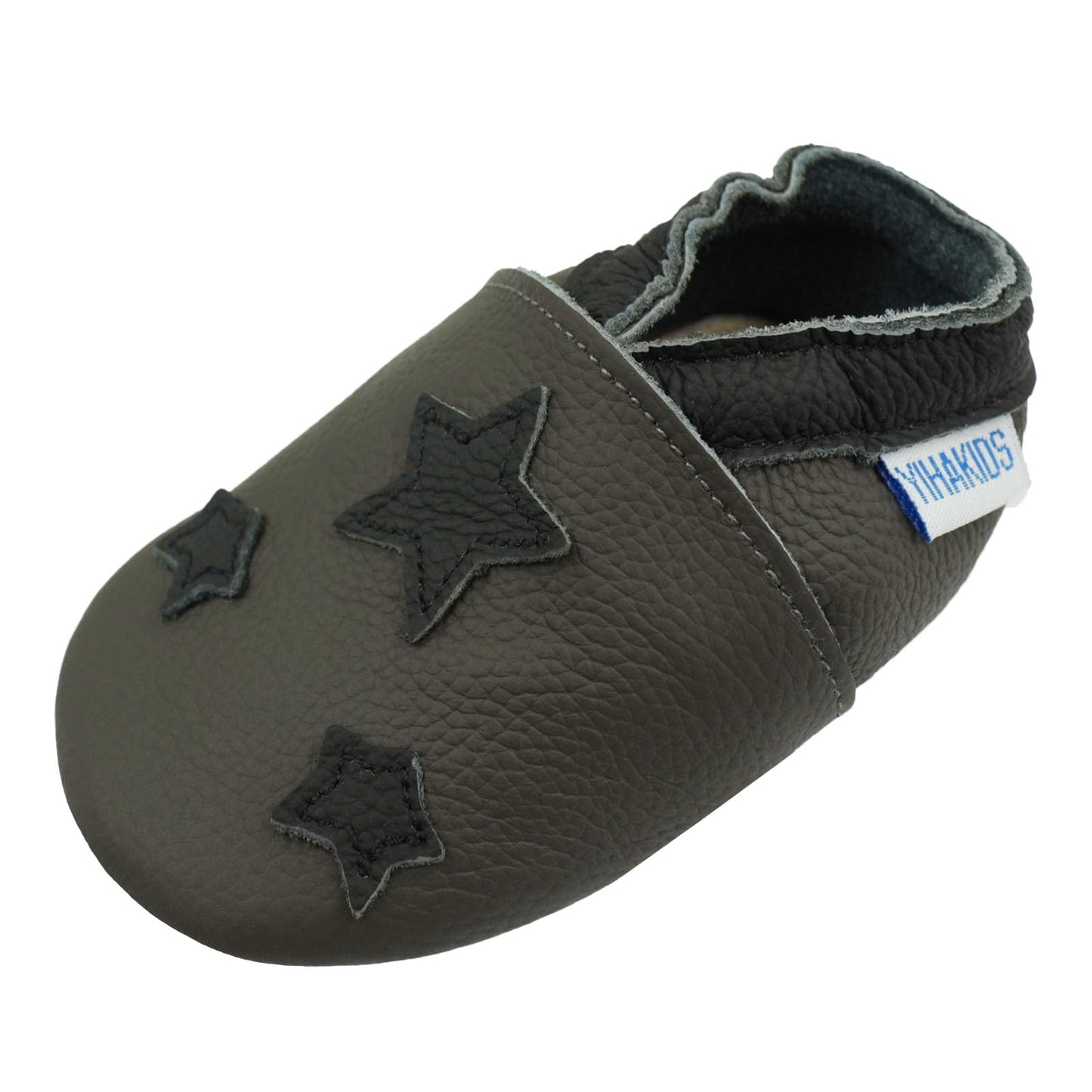 YIHAKIDS Krabbelschuhe Baby Lauflernschuhe Jungen Mädchen Weicher Leder Babyhausschuhe Kleinkind rutschfeste Lederschuhe mit Gummisohle für Baby 6-12 Monate 12-18 Monate 18-24 Monate