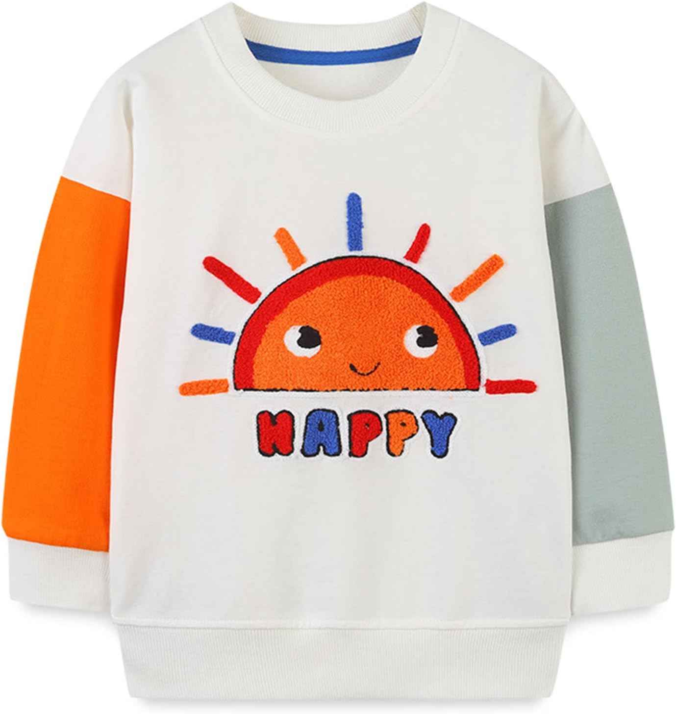 MUJOQE Jungen Sweatshirt Baumwolle Pullover Kinder Warme Langarm Shirt Activewear Tops 1-7 Jahre