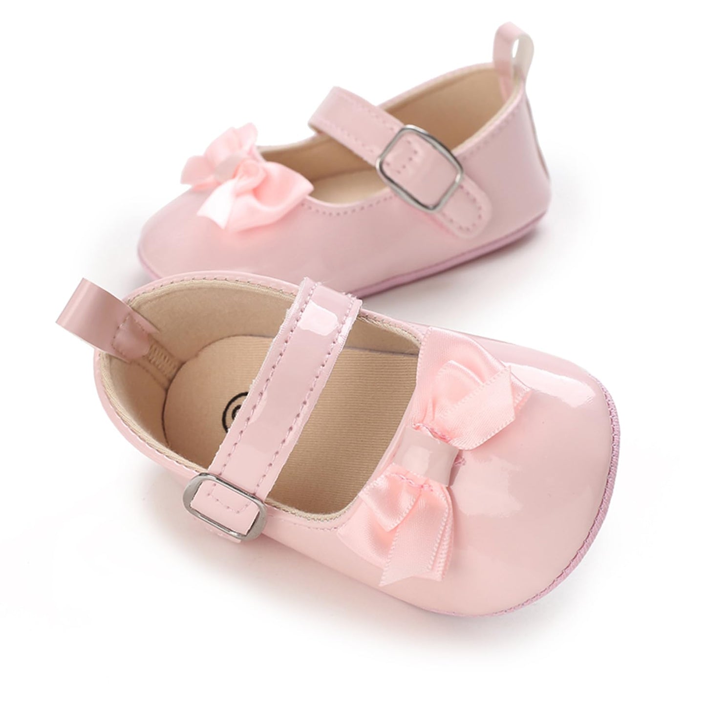 MASOCIO Baby Lauflernschuhe Krabbelschuhe Mädchen Kleinkind Rutschfesten Lederpuschen Babyschuhe 3-18 Monate