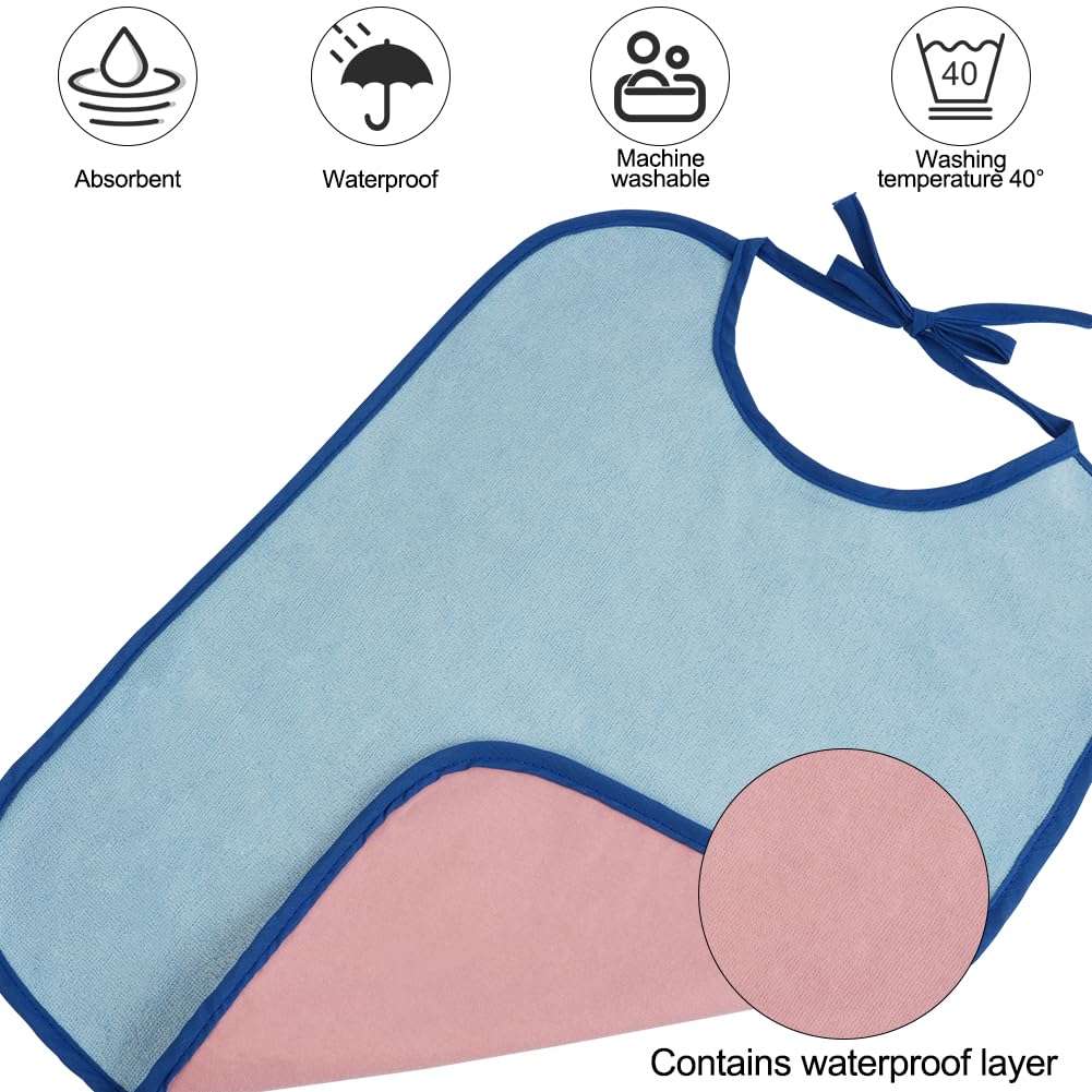 HOTUT Baby Bibs, 7 Pack Baby Bibs Made of Cotton, Terry Cloth Bibs, Waterproof Toddler Feeding Bibs, Drool Bibs for Baby Boys and Girls Toddlers - Stain-Resistant Style