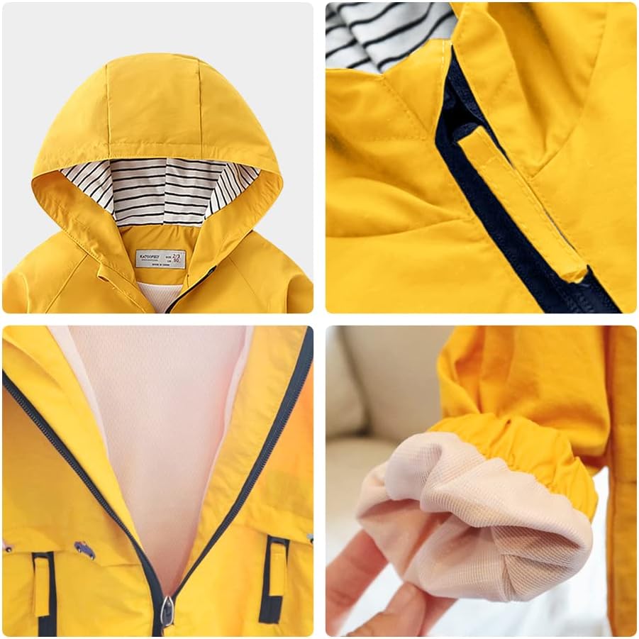 Volunboy Baby Kapuzen Jackets, Jungen Langarm Winddicht Mantel Cartoon Aufdruck Jacken
