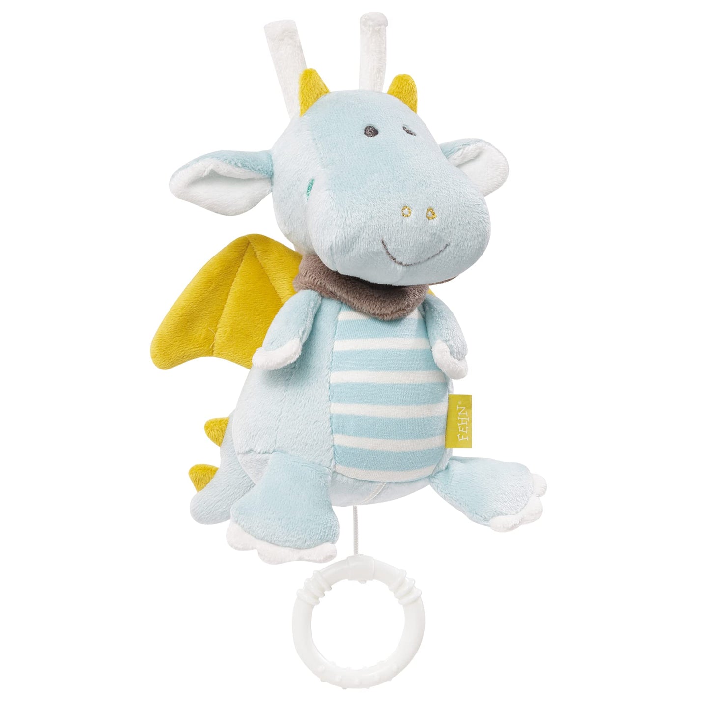 Fehn 154566 Music clock star - catch-up music box with removable playground for hanging on bed, stroller or baby bowl, for babies and toddlers from 0+ months, star, babylove, about 20cm