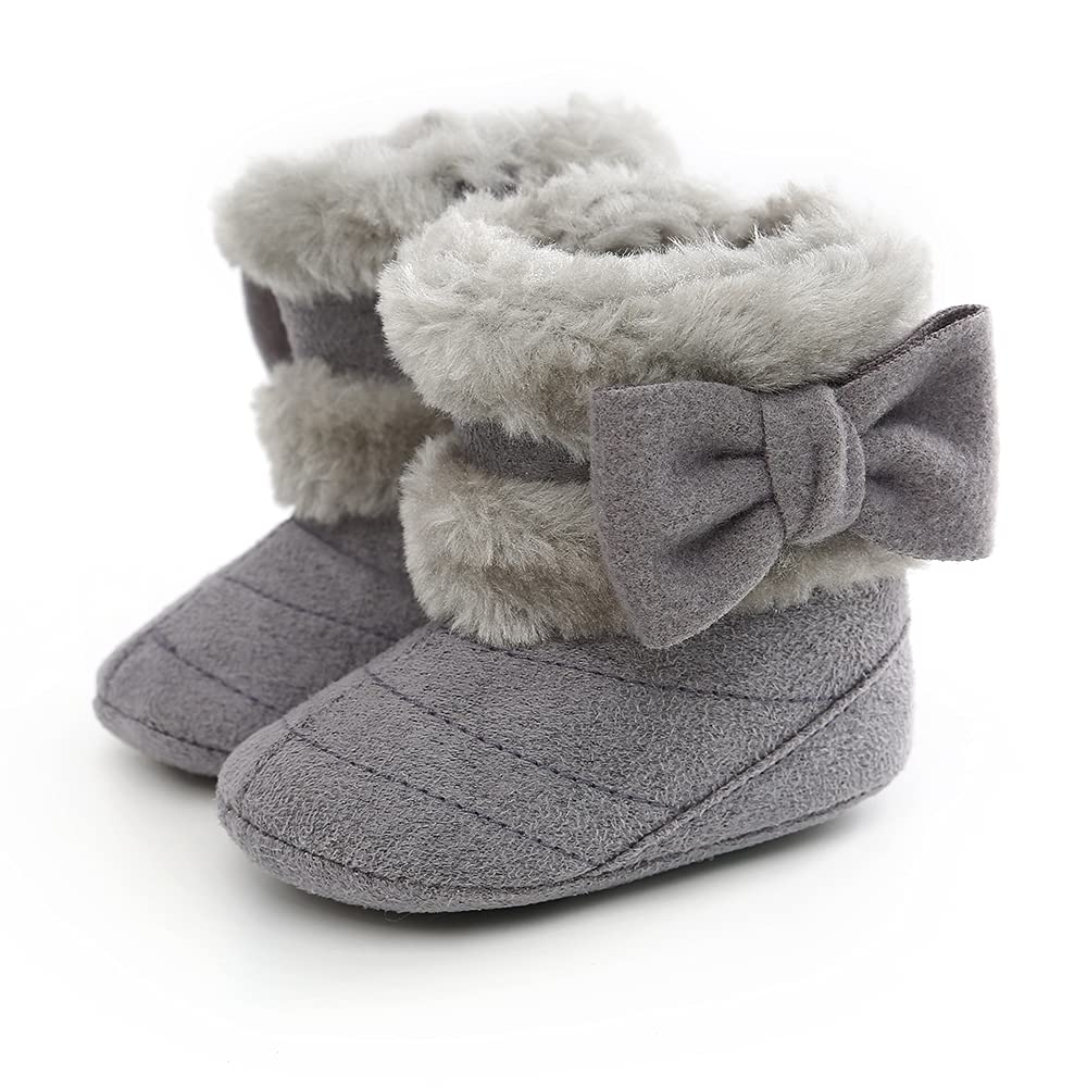 Baby Winter Warm Snow Boots Newborn Baby Girls Boys Soft Sole Buttons Fleece Boots Infant Toddler First Walker Shoes