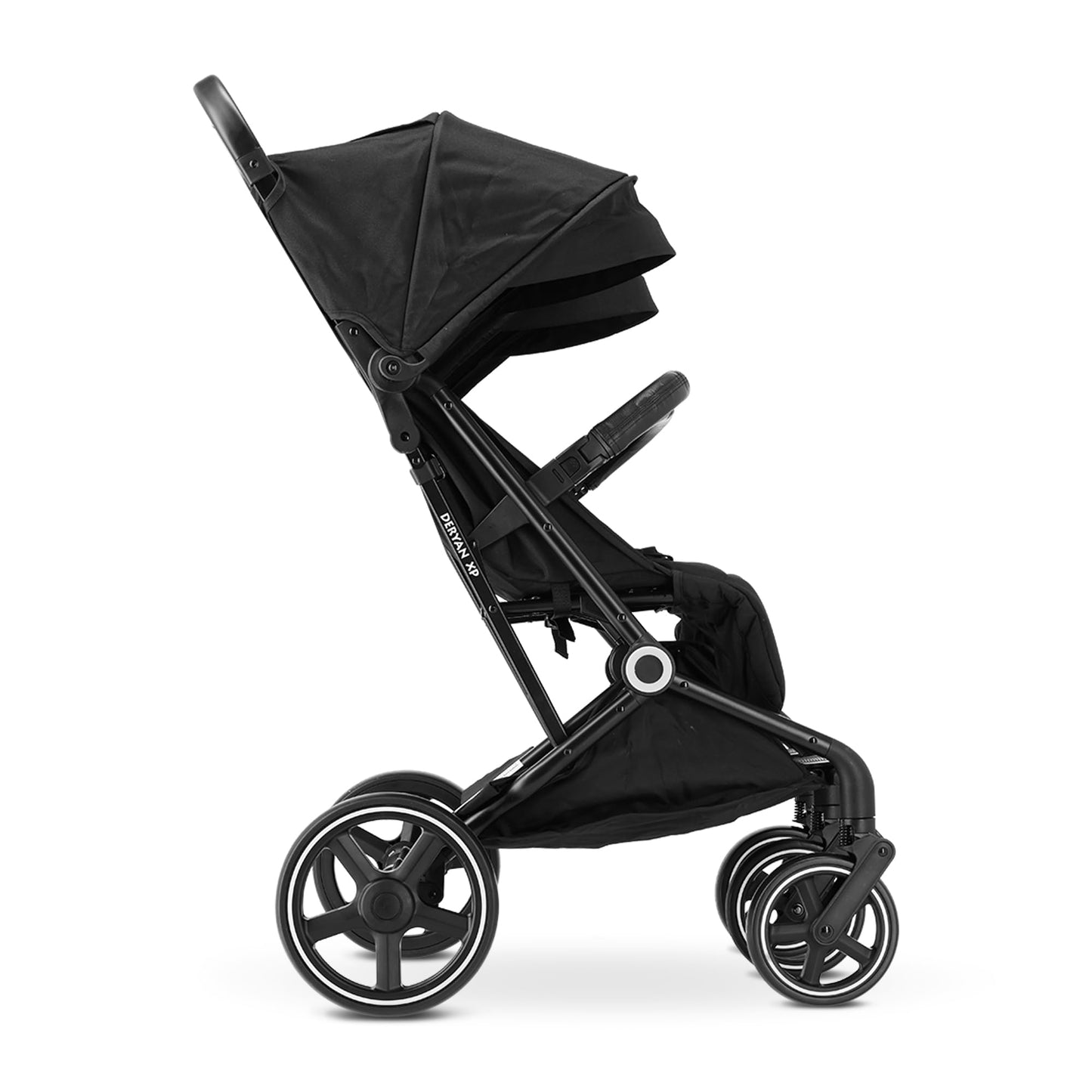 Deryan XP X2 Kinderwagen Buggy 2 in 1 - Buggy klein zusammenklappbar - Geburt bis 4 Jahre - Baby Wagen pro Sitz belastbar bis 22kg - Kinderbuggy klappbar - KOMPAKT & FALTBAR - Grau