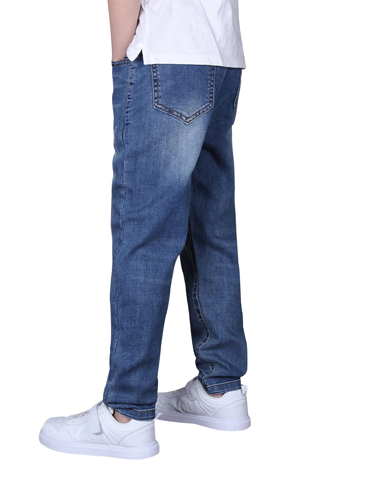 YoungSoul Jungen Jeanshosen - Jeans mit Abschürfungen - Kinder Hose mit elastischem Bund Gr. 128-176