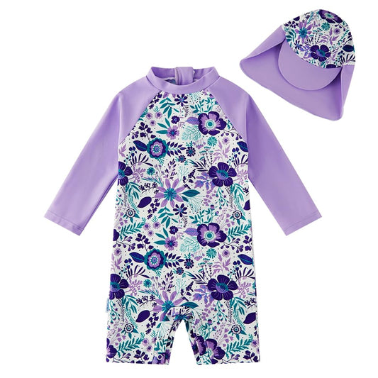 upandfast Baby Swimsuit with Buttons UV Protection Swimwear for Baby Girls