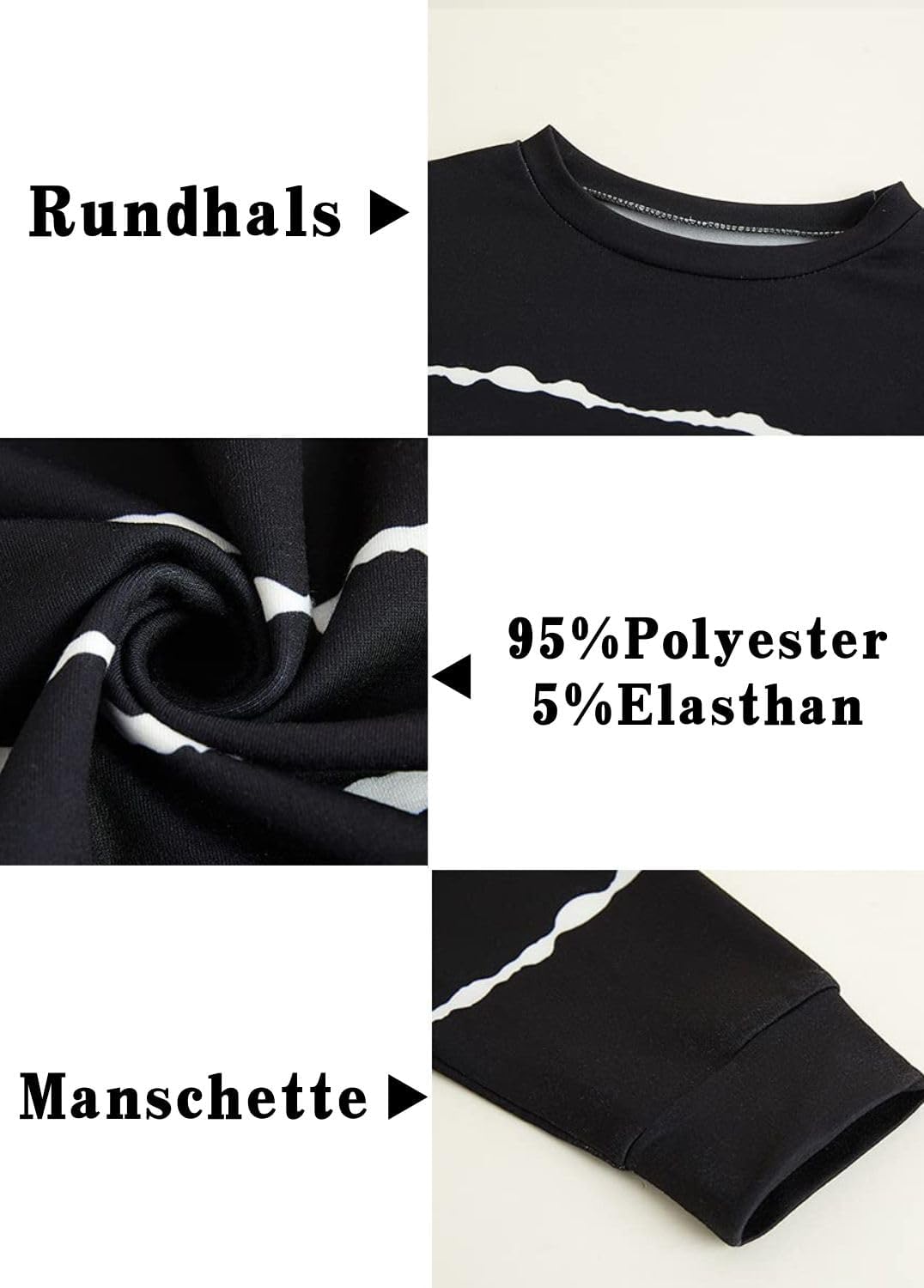 Haloumoning Sweatshirt Mädchen Streifen Rundhalsausschnitt Kinder Pullover Casual Langarm Tops