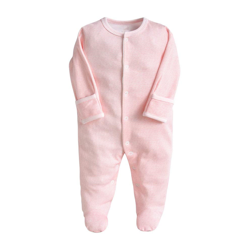 Minizone Baby Schlafstrampler 3er Pack, Pyjamas Langarm Strampler Jungen Mädchen Geschenk 9-12 Monate