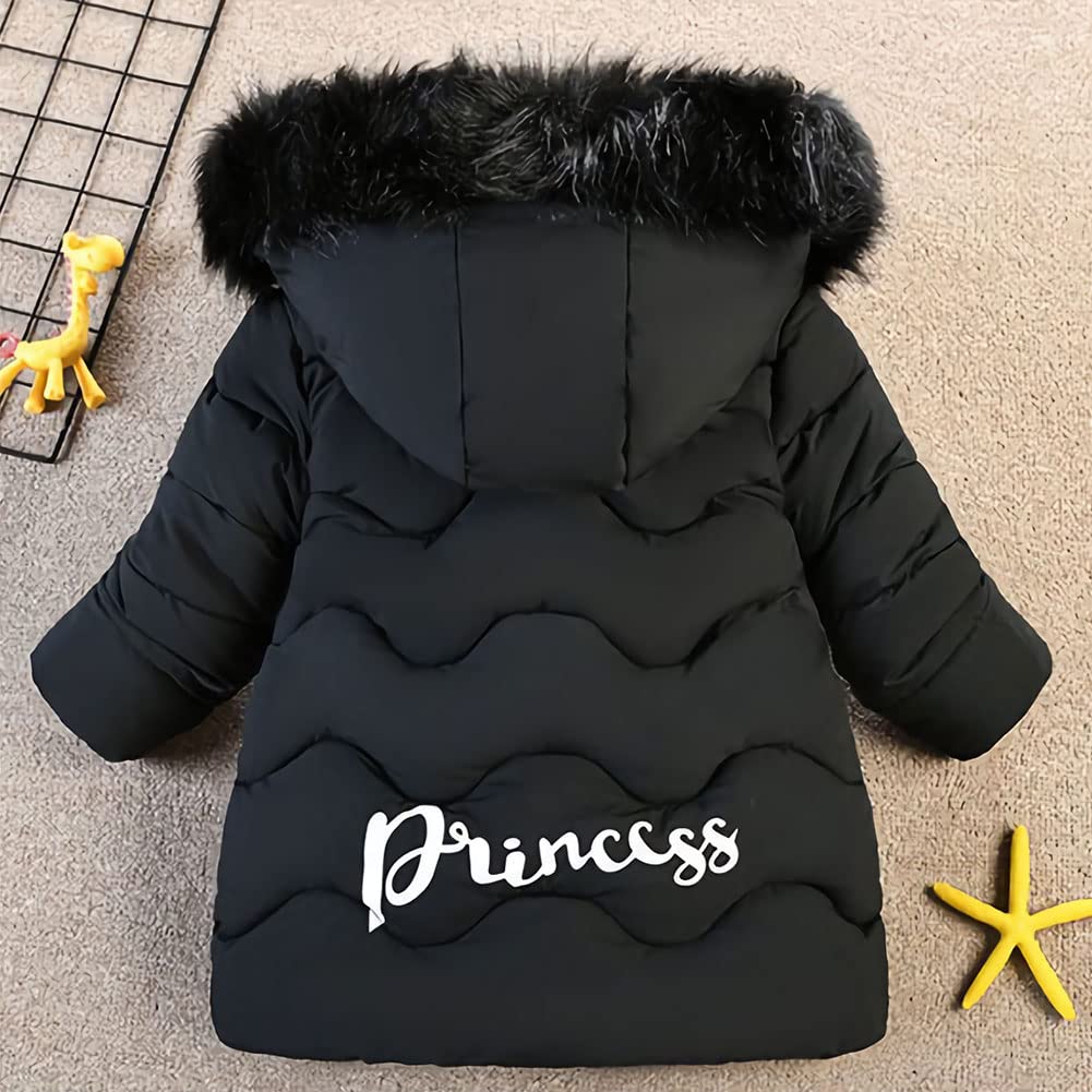 Amur Leopard Kinder Winterjacke Mädchen Wintermantel mit Kapuze Warm Winter Jacke Steppjacke Kinderjacke