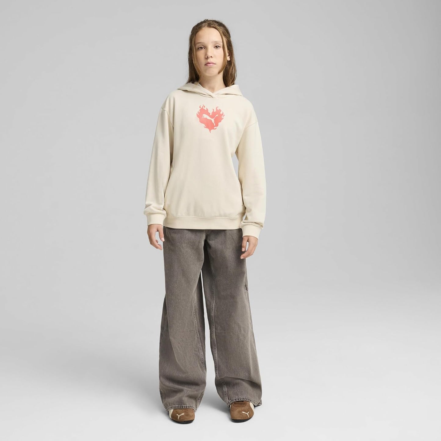 PUMA Girls' Flaming Love Hoodie Tr G Hoodie (Pack of 1)