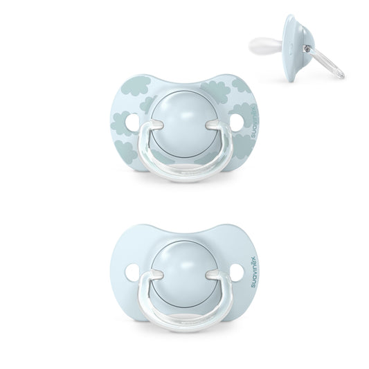 Suavinex, Set mit 2 Schnullern für Babys 0-6 Monate, Symmetrisch, Super weich und flexibel, Dreams Pink, 2er-Pack