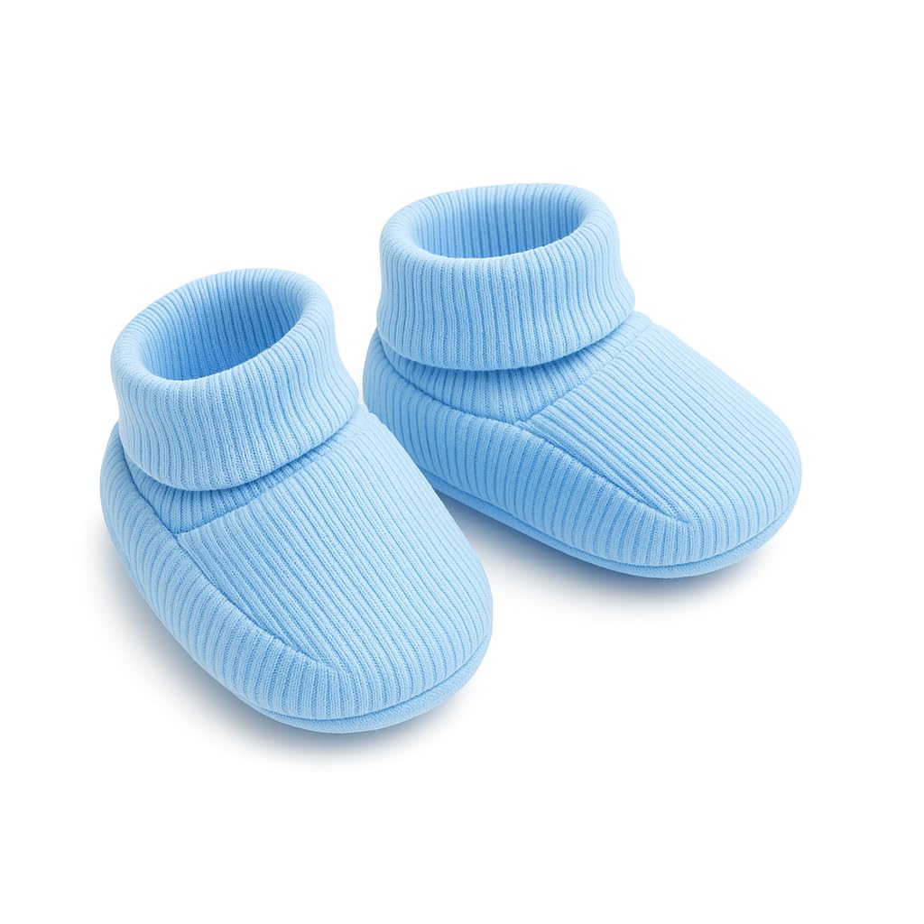 Generisch Baby Krabbel- Hausschuhe - Schuhe Neugeborene - Baumwolle - Diverse Farben - Mädchen - Jungs