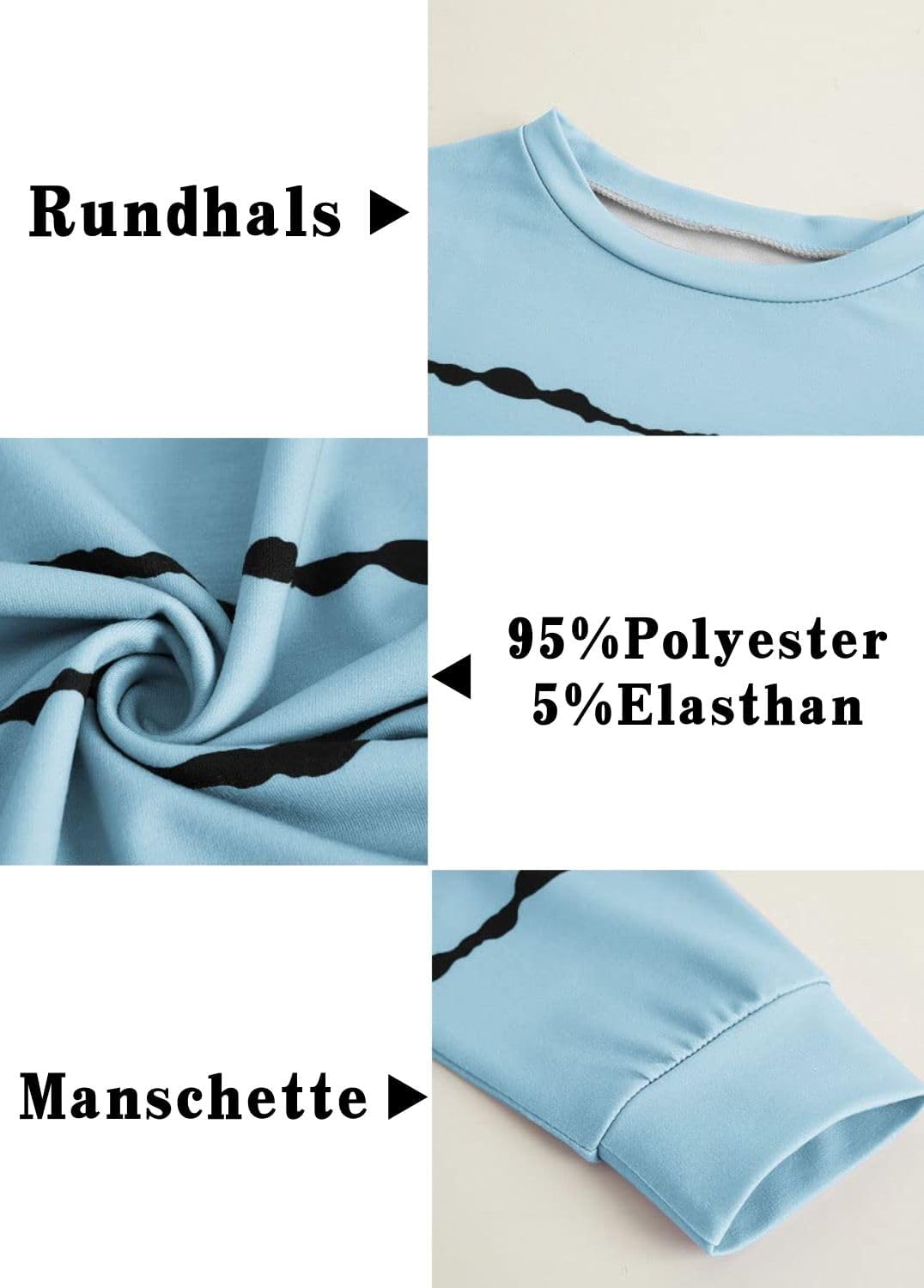 Haloumoning Sweatshirt Mädchen Streifen Rundhalsausschnitt Kinder Pullover Casual Langarm Tops