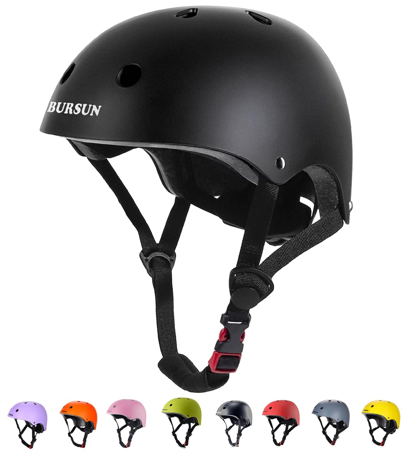 BURSUN Kinder Fahrradhelm Kinderhelm Skaterhelm für Alter 2-16 Jahre Jungen Mädchen, Kinderhelm für Fahrrad Roller Skateboard Scooter Roller Skating