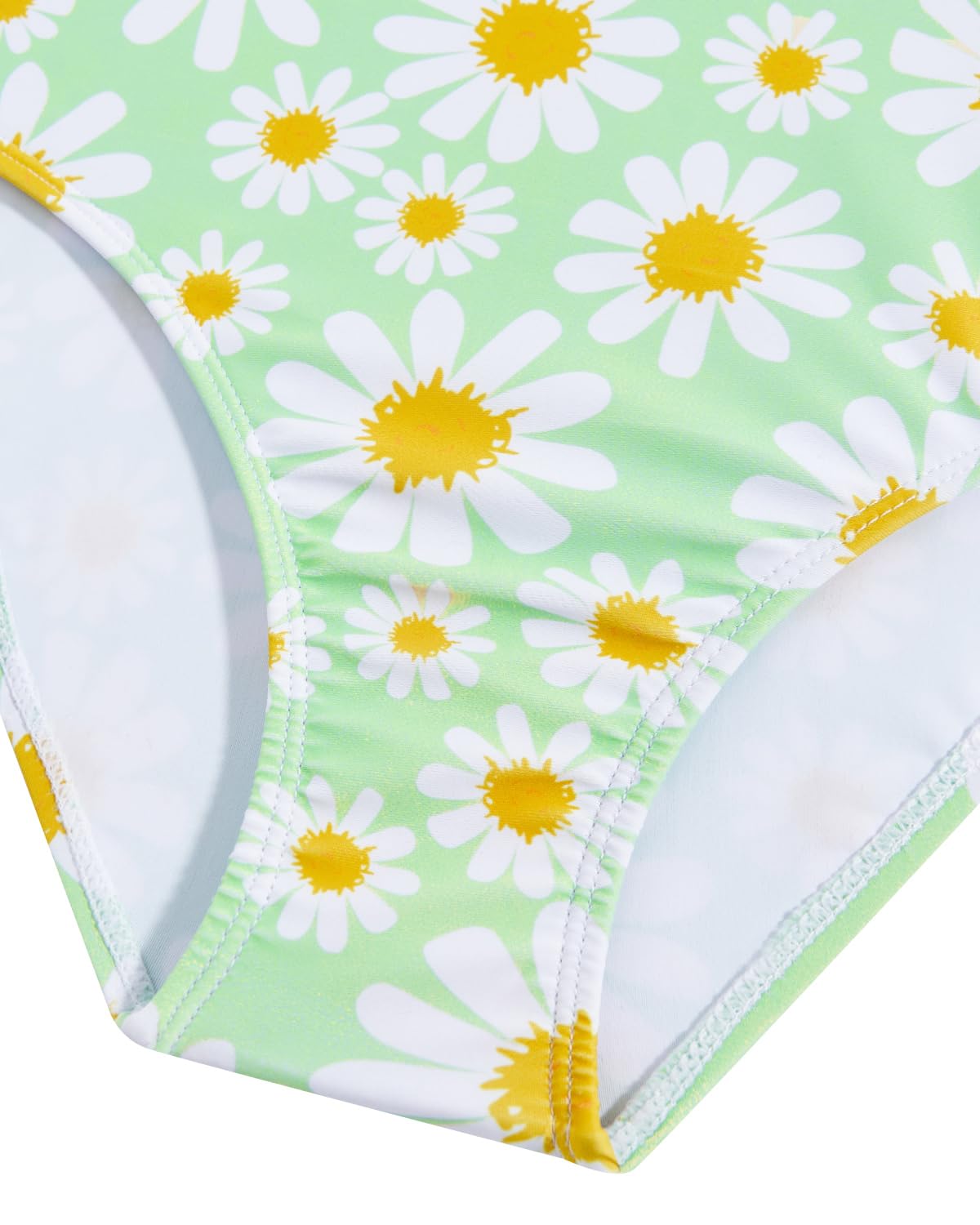 JiAmy Mädchen EIN Stück Badeanzug mit Rüschenrock Sommer Strand Badeanzug Daisy Floral Mädchen Bademode für 8-12 Jahre (120-160cm)
