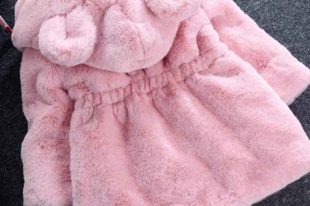 Angel ZYJ Girls' Fur Coat Winter Jacket Faux Fur Jacket Baby Girls Autumn Winter Coat Warm Jacket with Hood Wool Coat Hooded Jacket