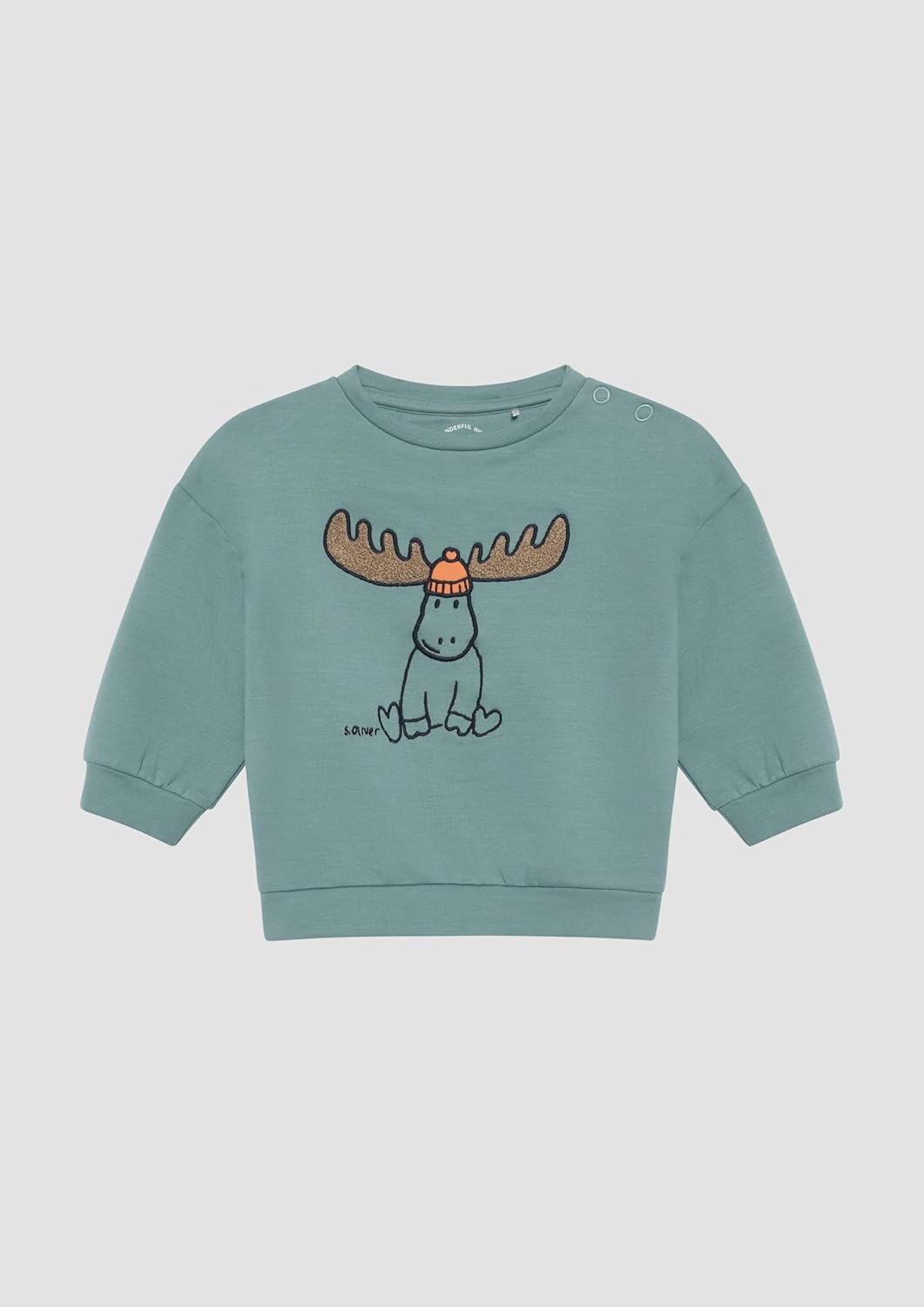 s.Oliver Sweatshirt mit Print und Stickerei