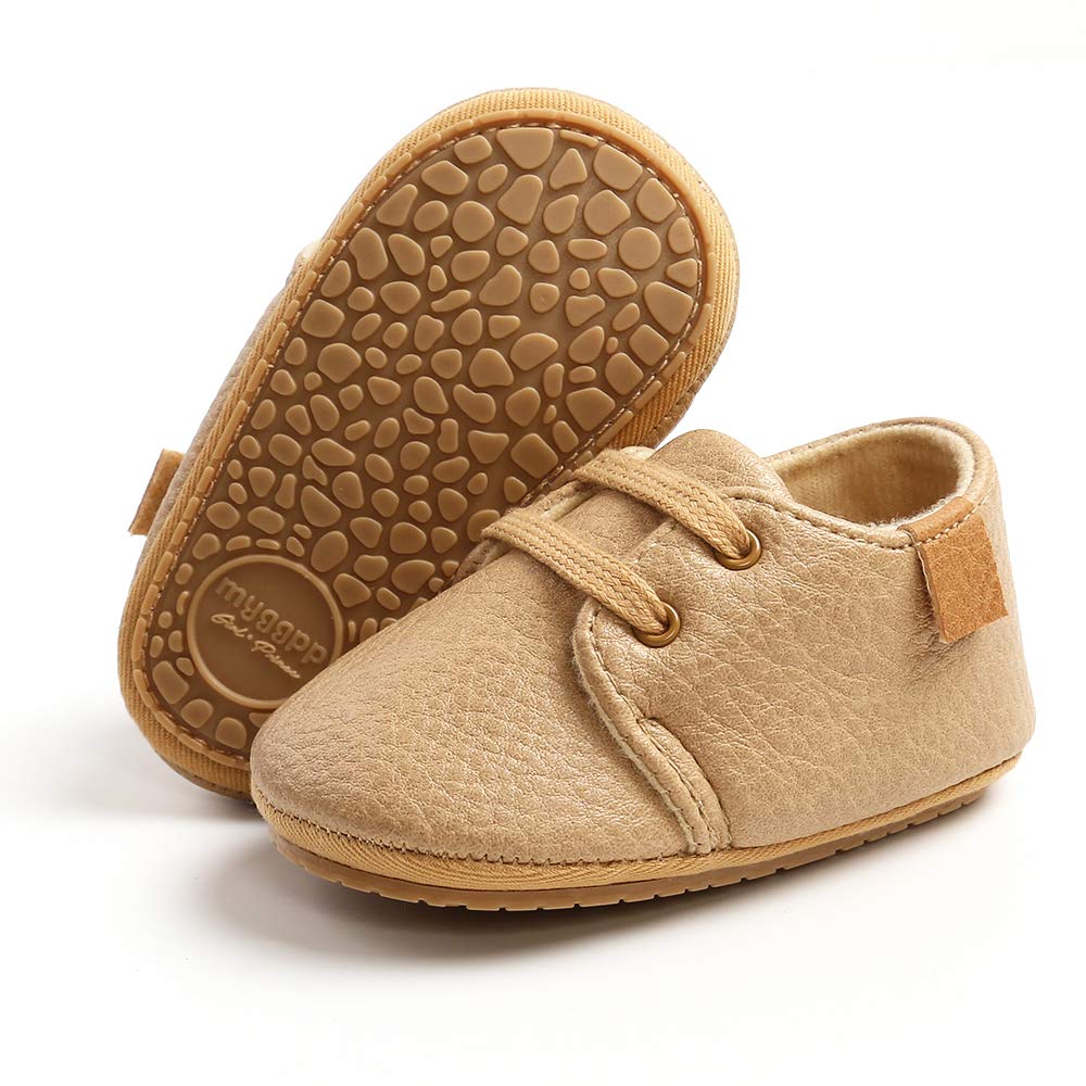 LACOFIA Baby Boy Girl First Walking Shoes Non-Slip Laces Crawling Shoes First Baby Shoes