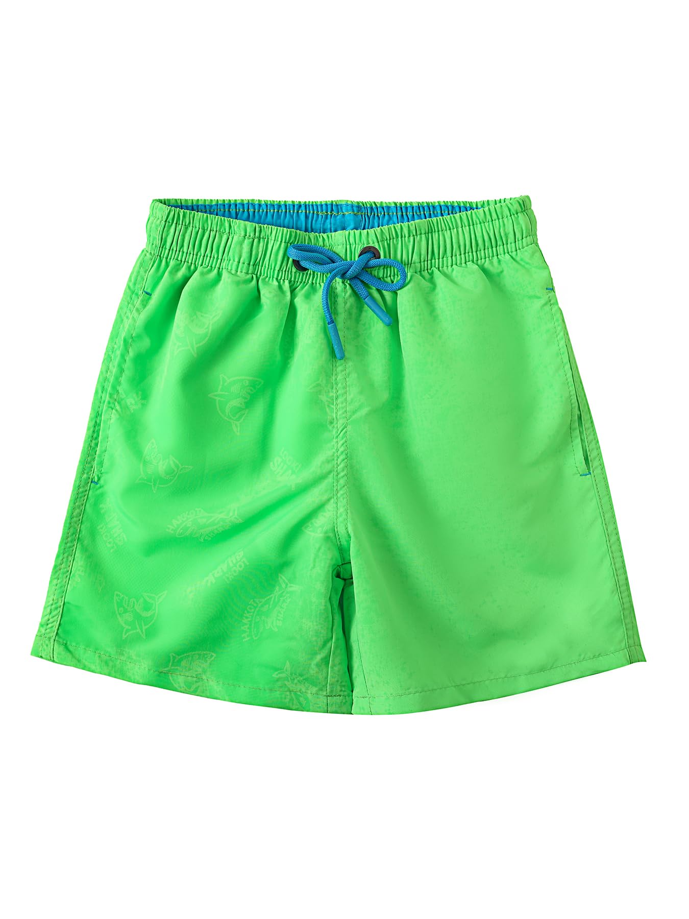 SERENYOU Boys' Board Shorts Children's Pattern Changing Swimming Shorts with Mesh Lining