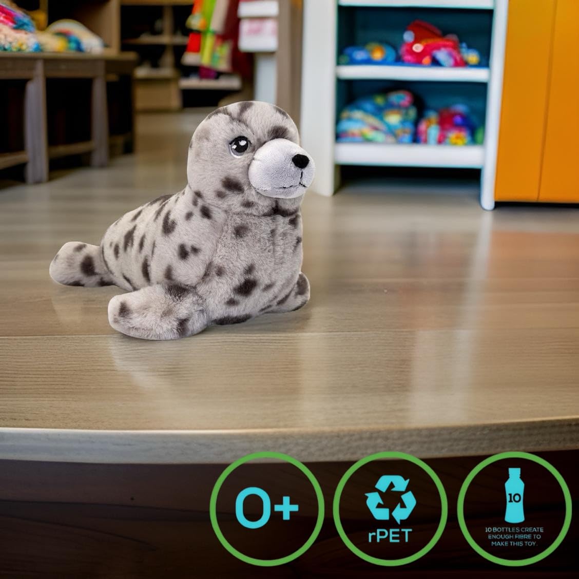 Deluxe Paws Plüsch, kuschelig, weich, Öko-Spielzeug, 100% recycelt (Kuh)