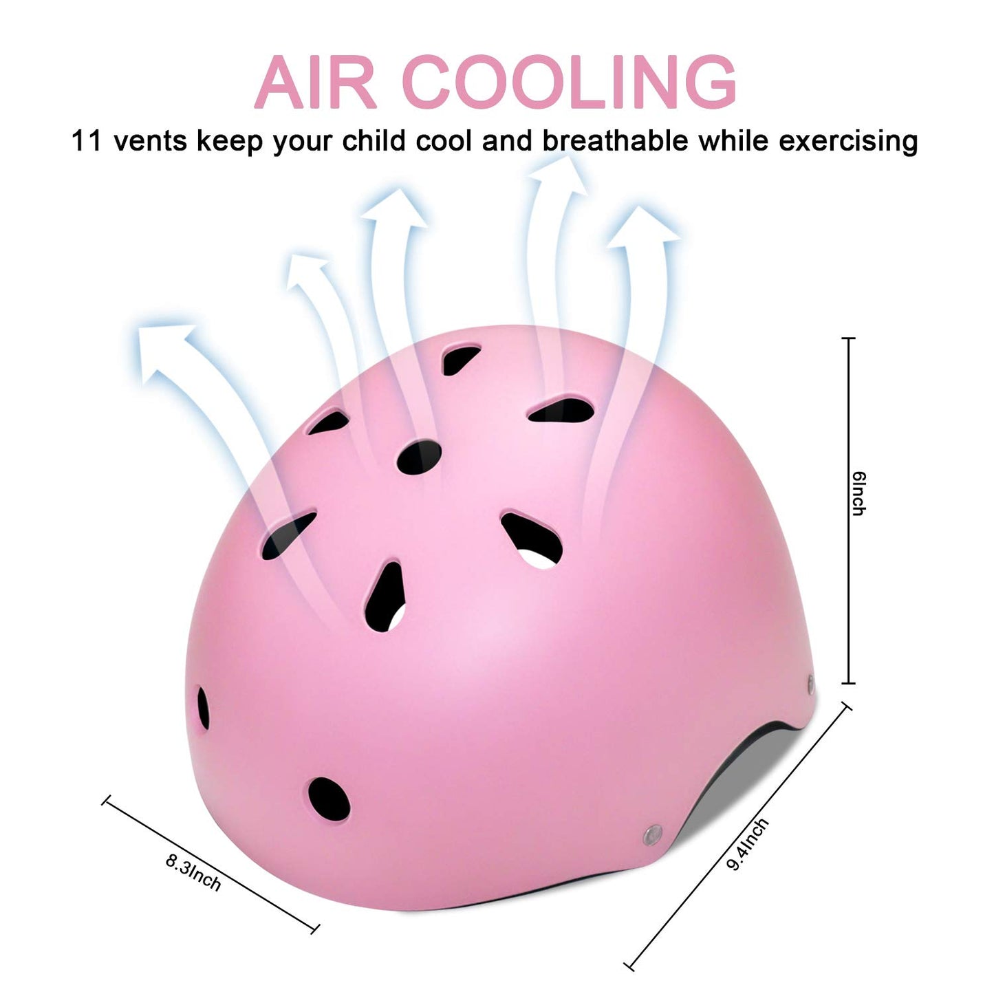 BURSUN Children's Bicycle Helmet Children's Helmet Skater Helmet for Ages 2-16 Years Boys Girls, Children's Helmet for Bicycle Scooter Skateboard Scooter Roller Skating