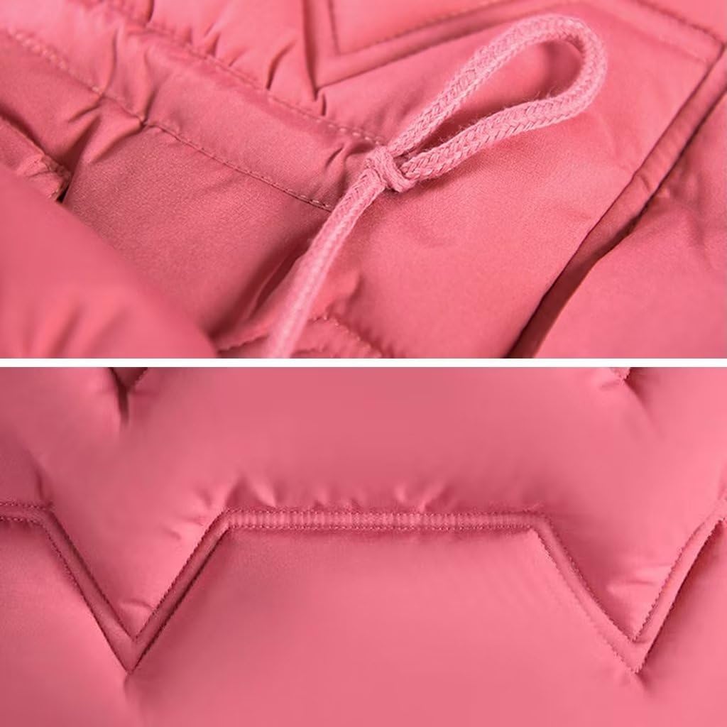 linboo Children's Winter Jacket Girls Jacket Lined Warm Winter Coat Outdoor Hooded Jacket Windproof Parka with Plush Gloves Quilted Jacket