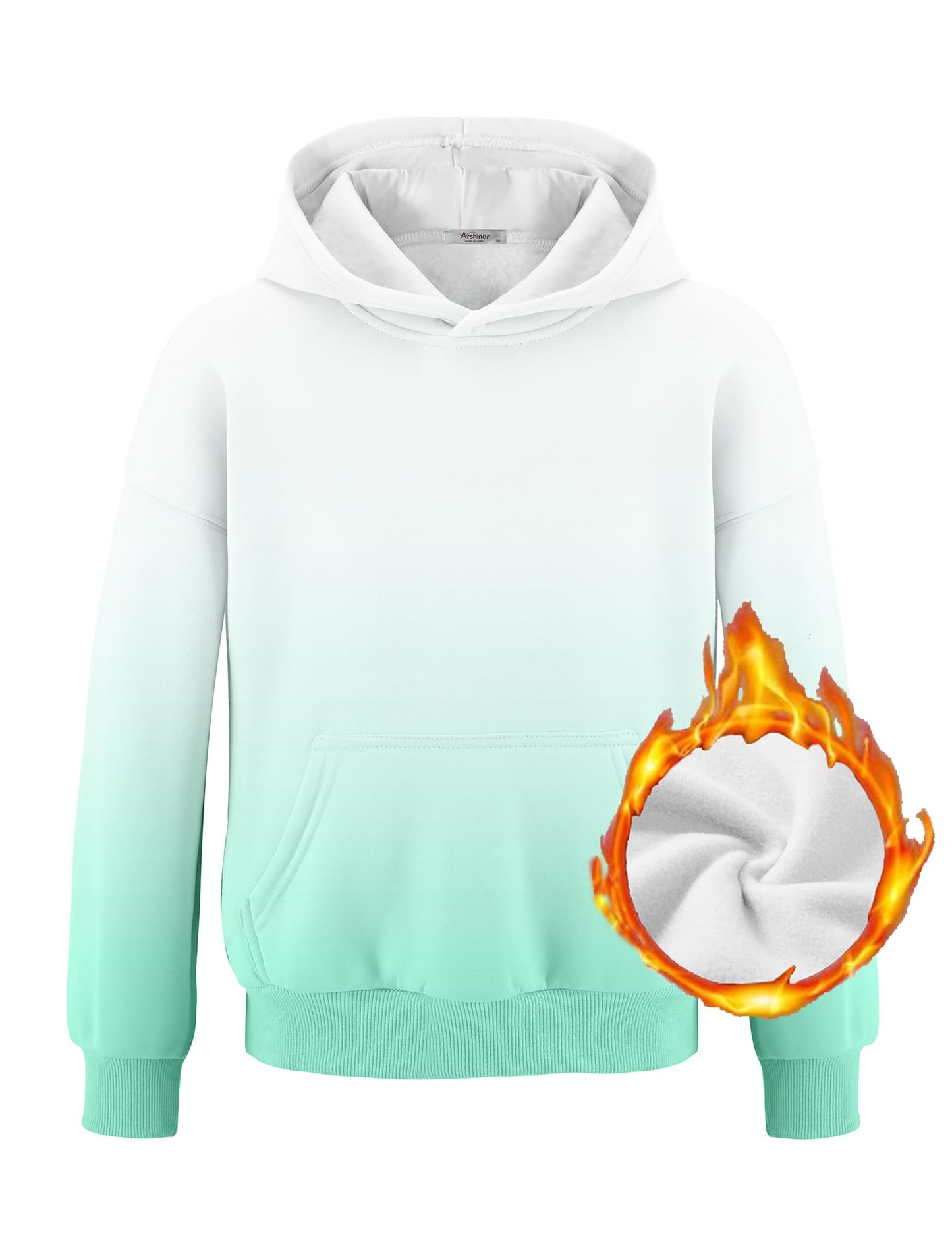 Arshiner Girls' Warm Fleece Children's Hoodie Winter Pullover with Pocket Sweatshirt for Girls 6-16 Years