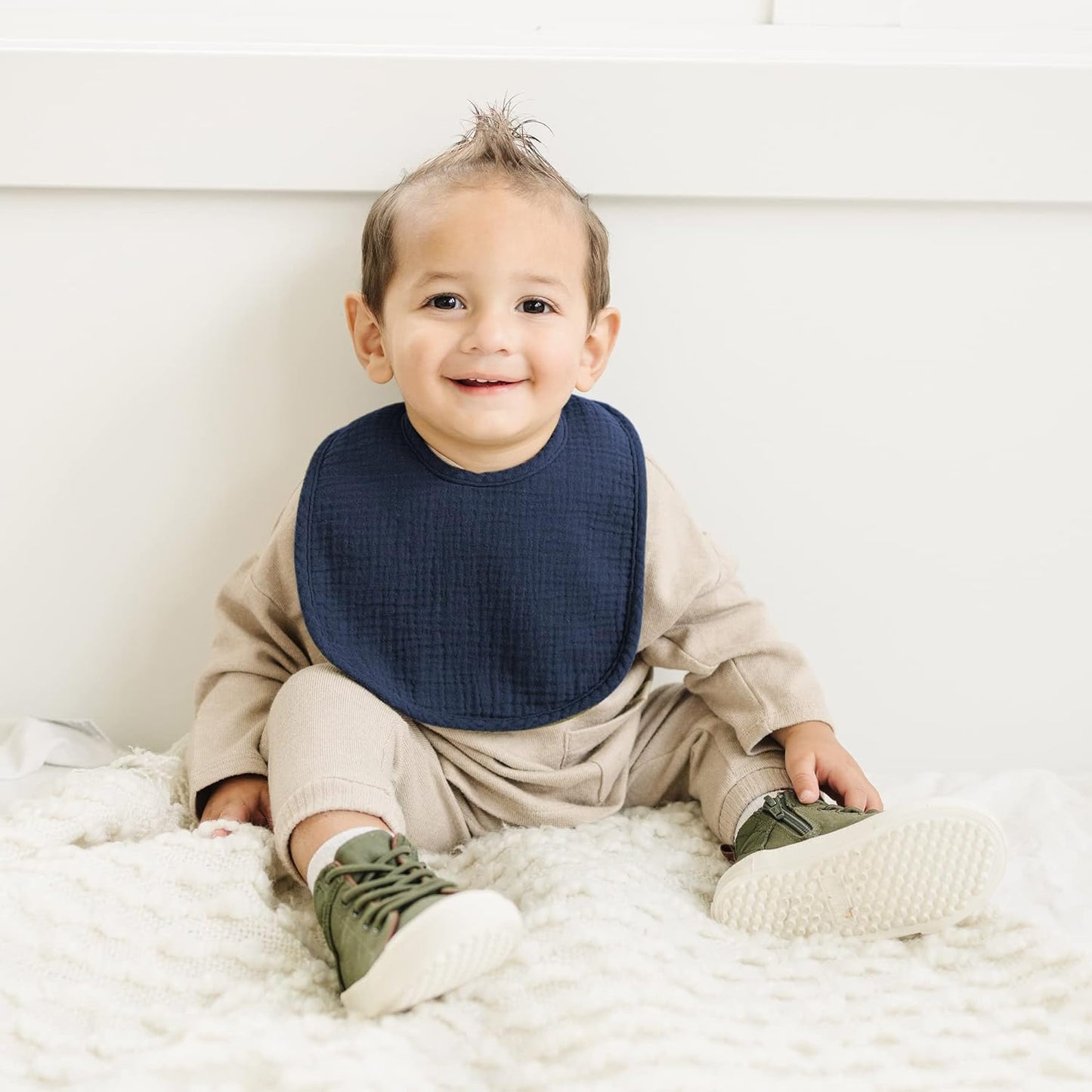 SLOSH Lätzchen Baby Für Neugeborene Babylätzchen für Babys und Kleinkinder Jungen und Mädchen Unisex Set Druckknopf