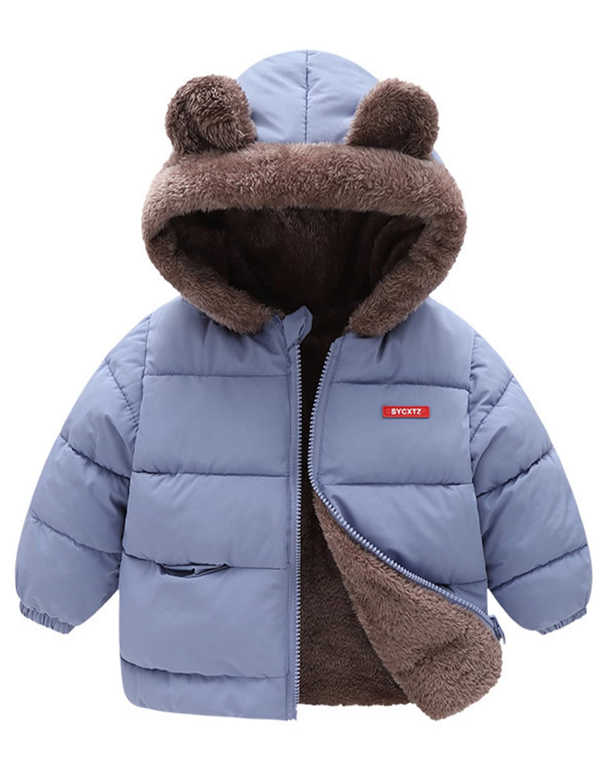 Baby Winter Fleece Coat Kids Boys Jacket Outwear Girls Padded Clothing