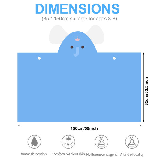 Daelesr Badeponcho mit Kapuze für Kinder, Poncho Handtuch Kleinkind New Born Baby Towel 85 x 150cm, Baby Badetücher für Jungen Mädchen (Grüner Frosch)