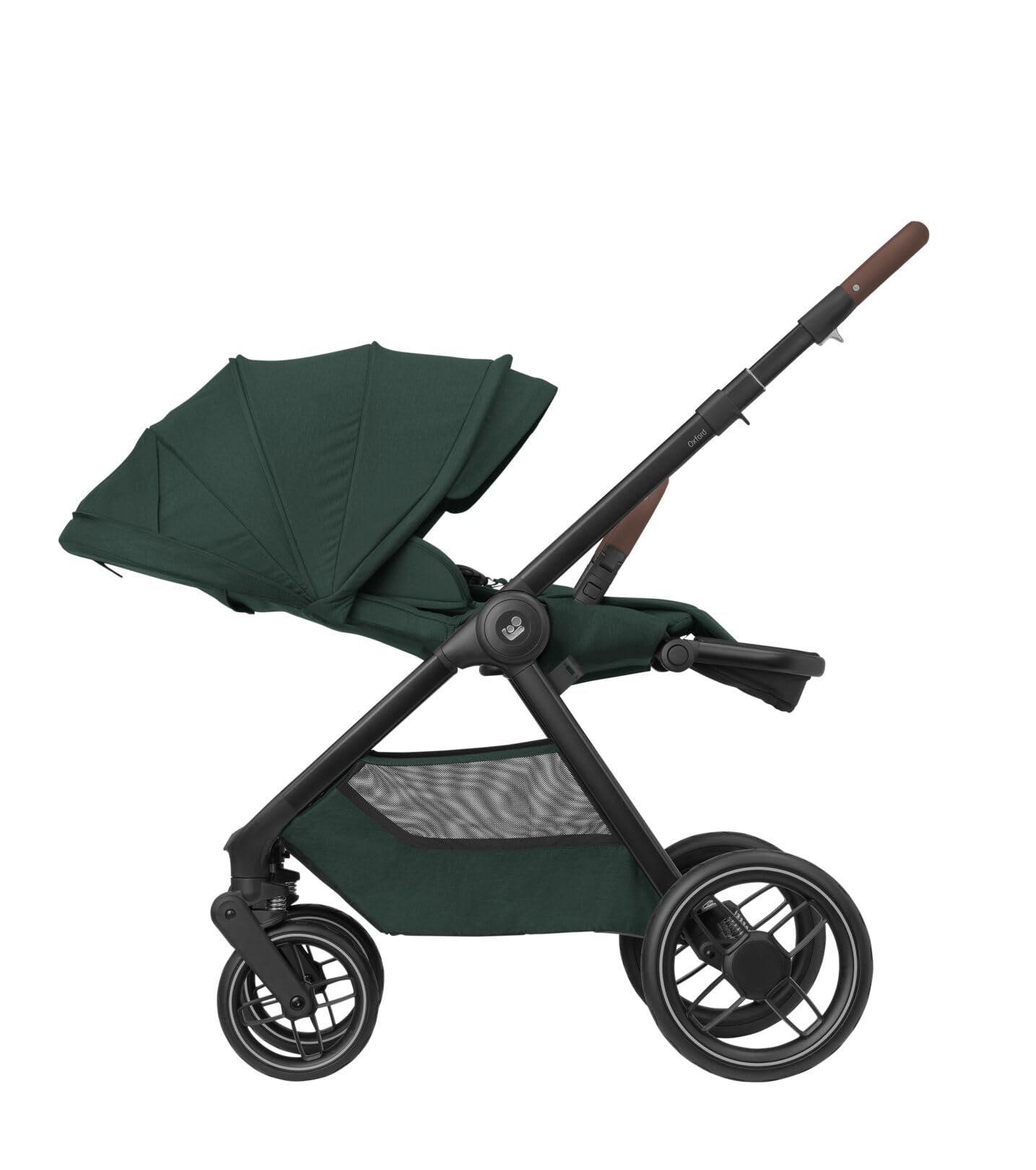 Maxi-Cosi Oxford Plus Baby Stroller 2 in 1 Set with Carrycot 0-4 Years 0-22kg Compact Folding Soft Suspension 3 Reclining Positions 10kg Storage Basket Twillic Graphite