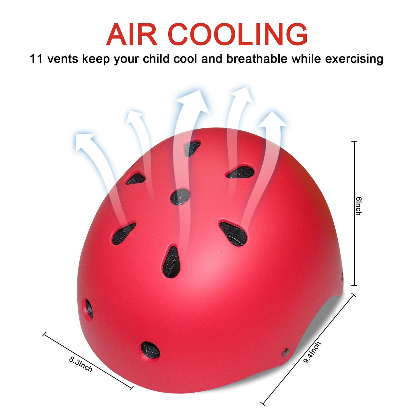 BURSUN Children's Bicycle Helmet Children's Helmet Skater Helmet for Ages 2-16 Years Boys Girls, Children's Helmet for Bicycle Scooter Skateboard Scooter Roller Skating