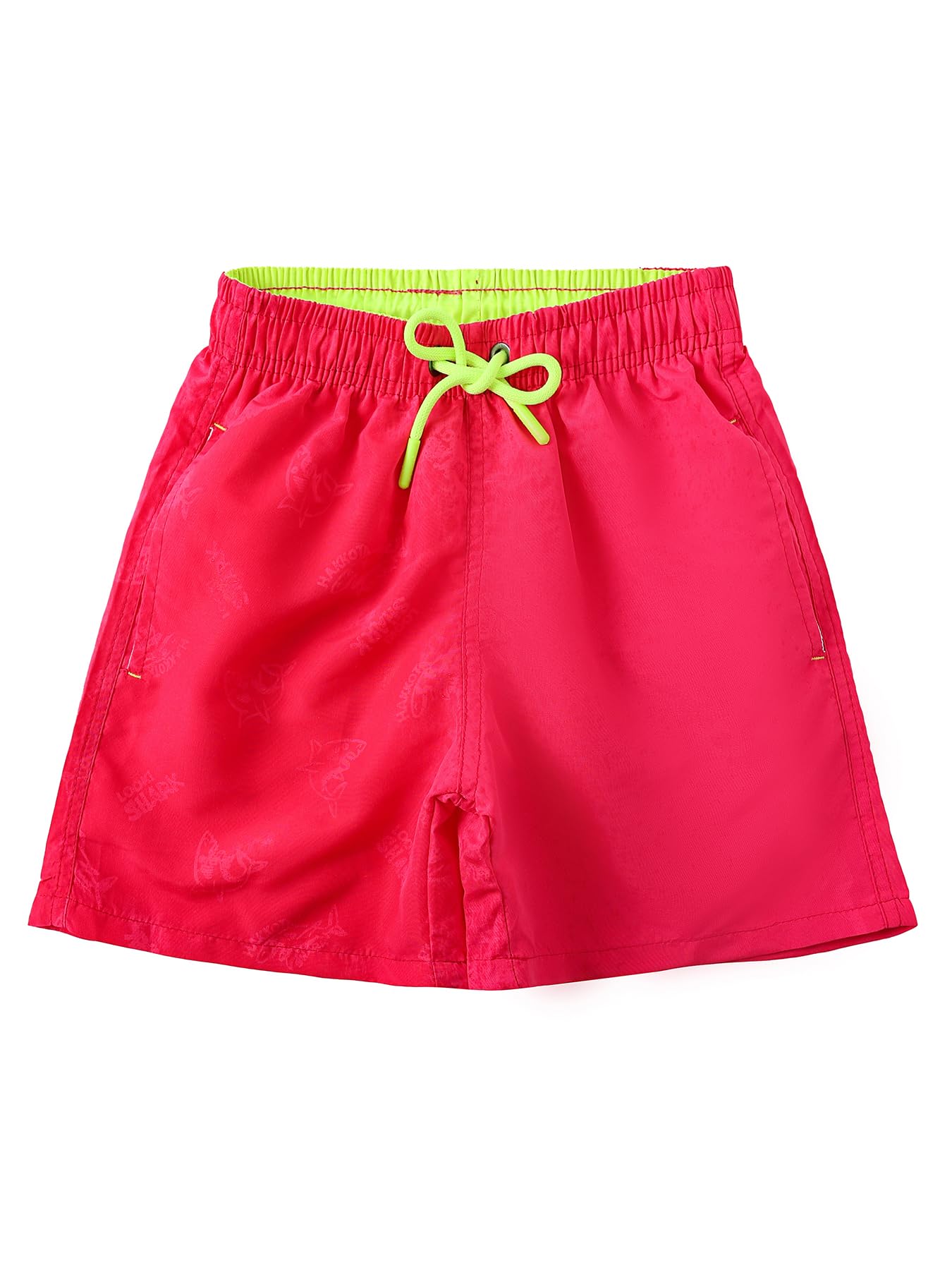SERENYOU Boys' Board Shorts Children's Pattern Changing Swimming Shorts with Mesh Lining