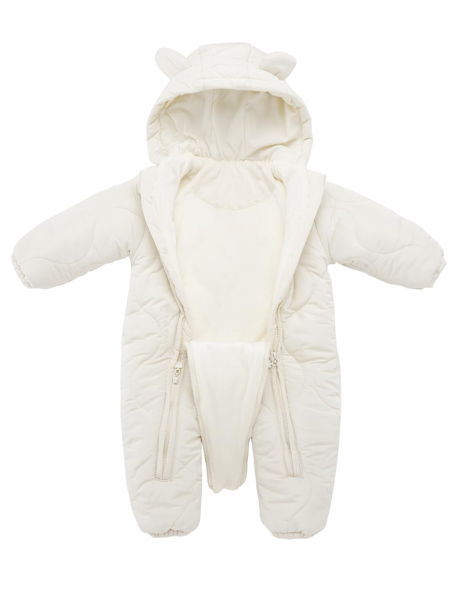 NEAWEALY Baby Winter Jumpsuit Girls Boys Romper Romper with Hood Snowsuits Newborn Sleep Romper Zip Romper with Shoes Playsuit