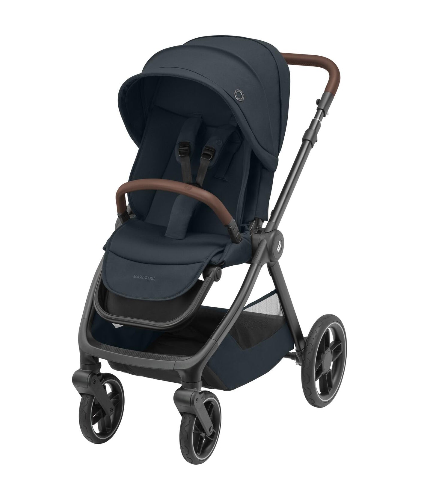 Maxi-Cosi Oxford Plus Baby Stroller 2 in 1 Set with Carrycot 0-4 Years 0-22kg Compact Folding Soft Suspension 3 Reclining Positions 10kg Storage Basket Twillic Graphite