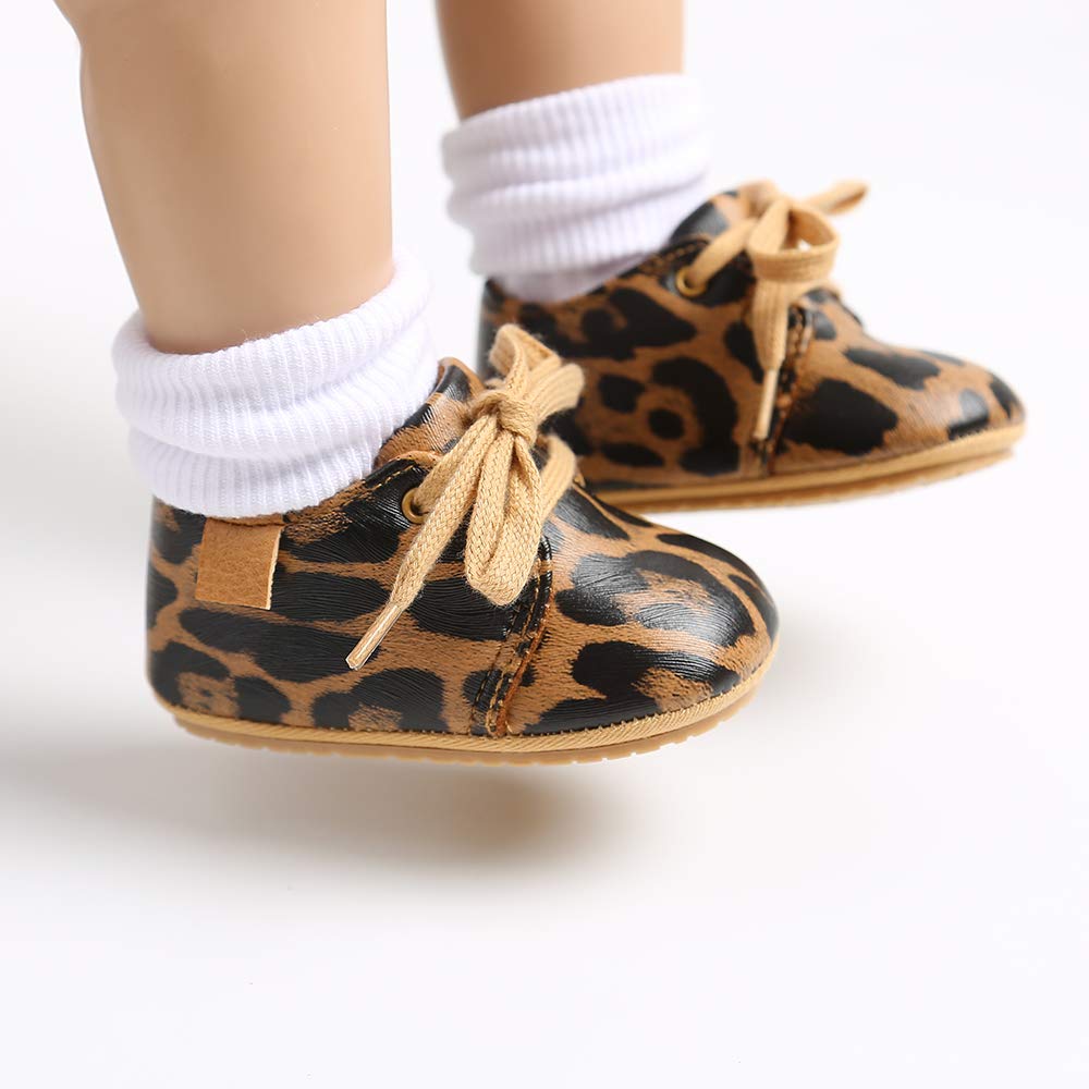 LACOFIA Baby Boy Girl First Walking Shoes Non-Slip Laces Crawling Shoes First Baby Shoes