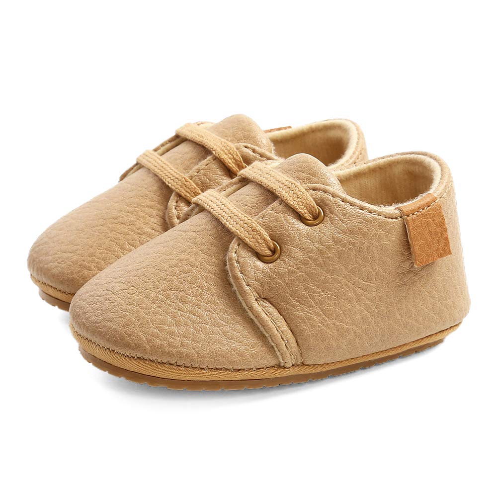 LACOFIA Baby Boy Girl First Walking Shoes Non-Slip Laces Crawling Shoes First Baby Shoes