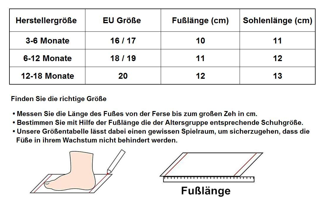 Geagodelia Baby Lauflernschuhe Weiche Krabbelschuhe Babyschuhe für Kleinkind Jungen Mädchen FX-12102